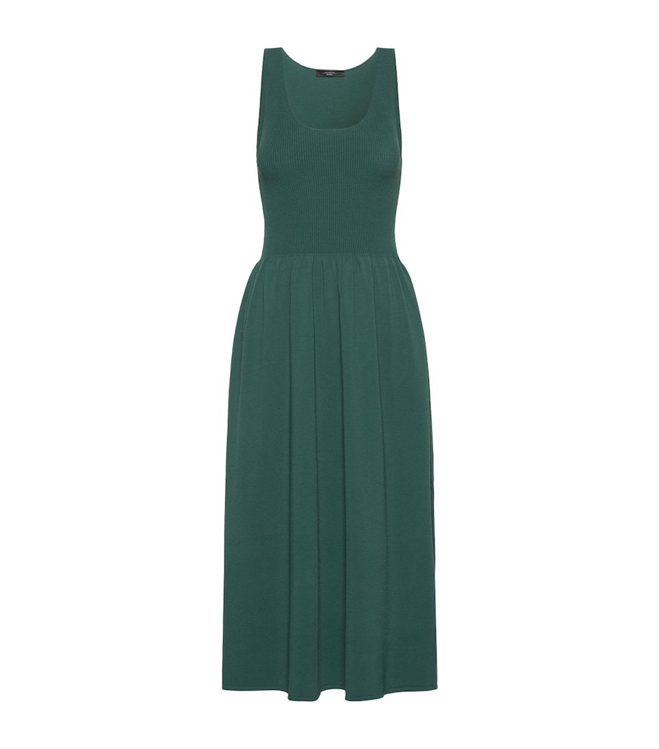 Weekend Max Mara Womens Rib-Knit Midi Dress Green