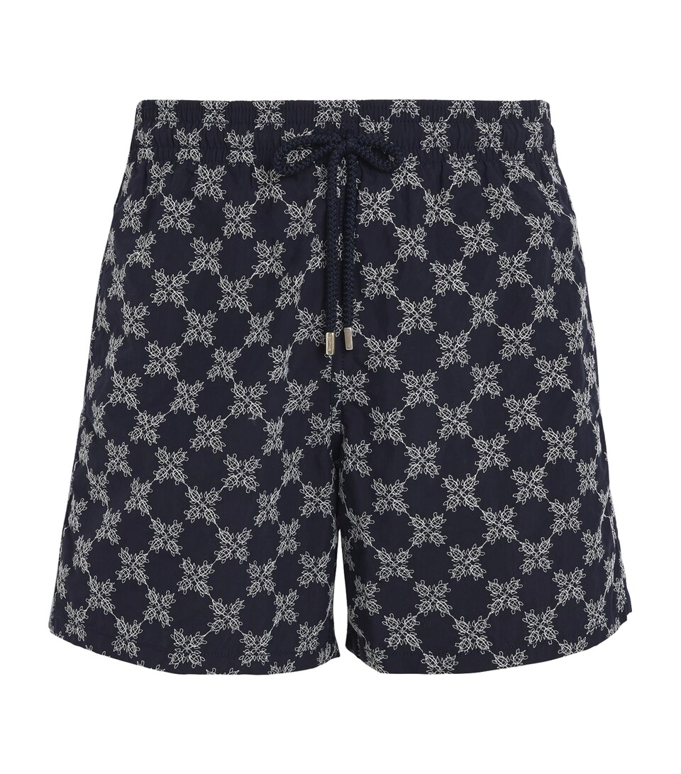 Diamond Turtle Embroidered Mistral Swim Shorts