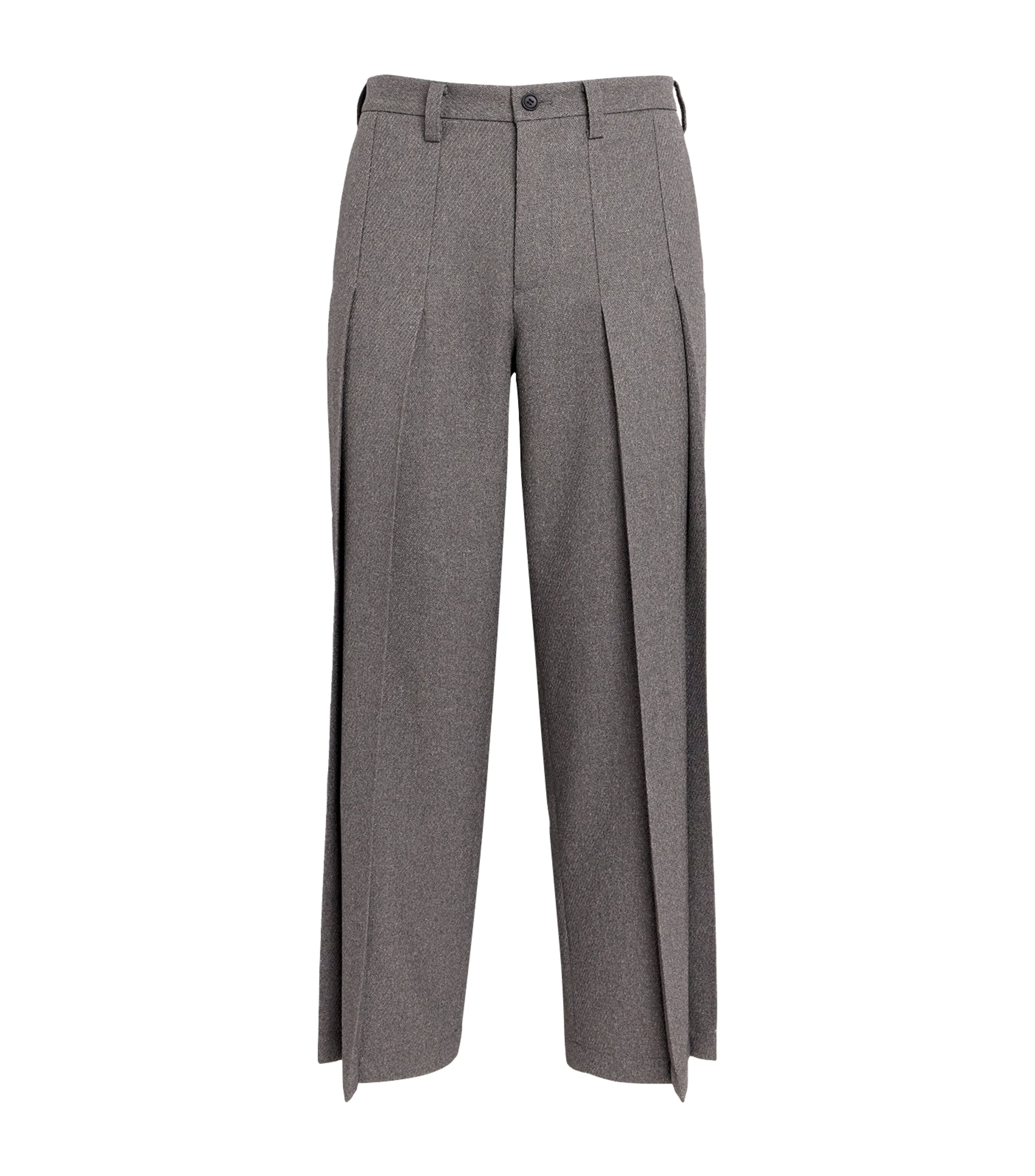 Tweed Pleated Trousers