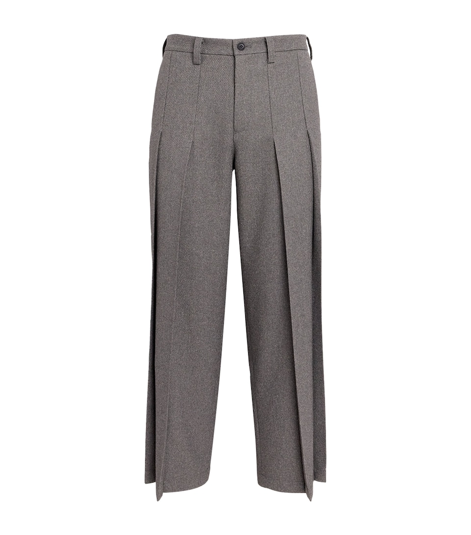 Tweed Pleated Trousers