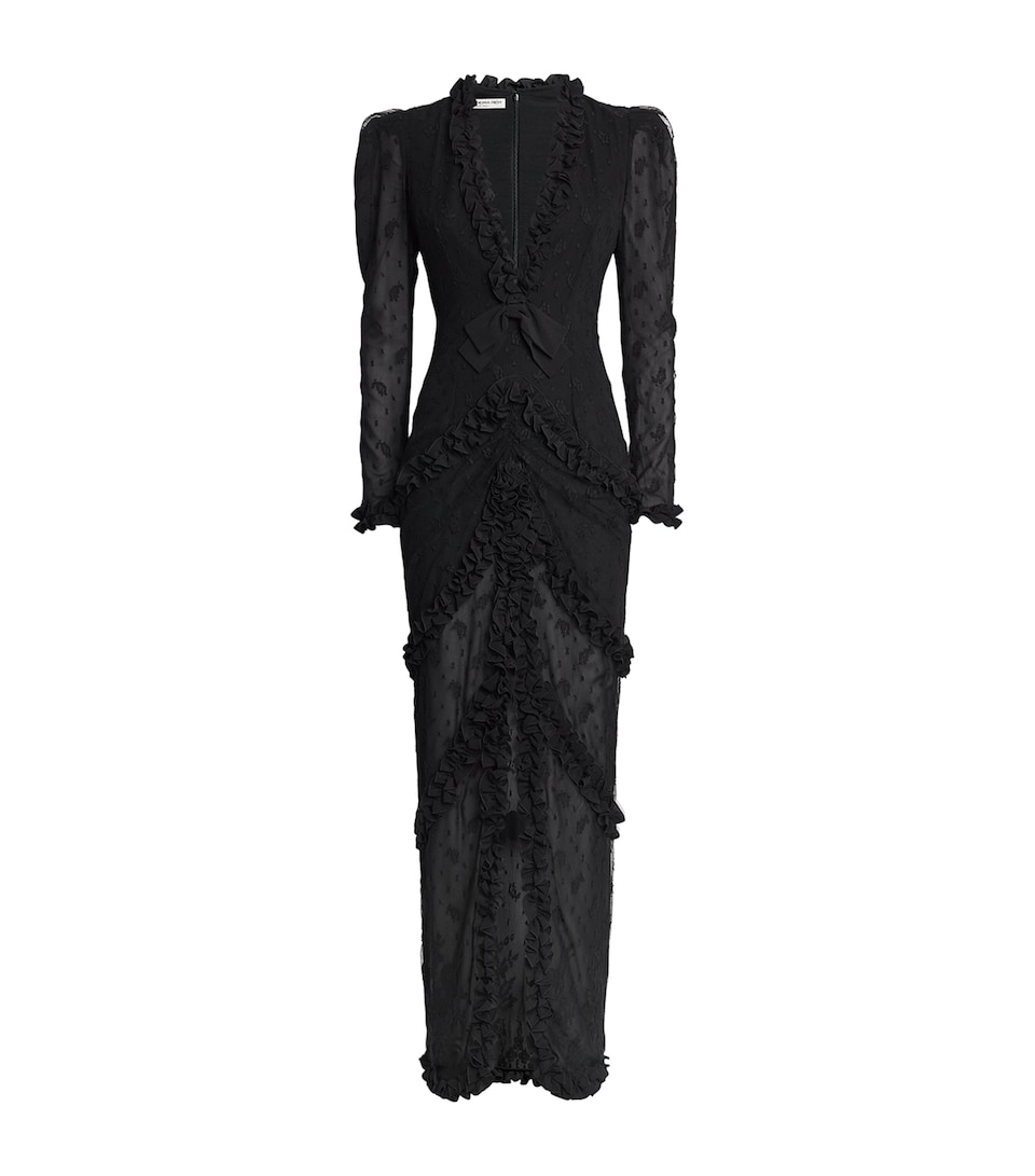 Lace-Detail Maxi Dress