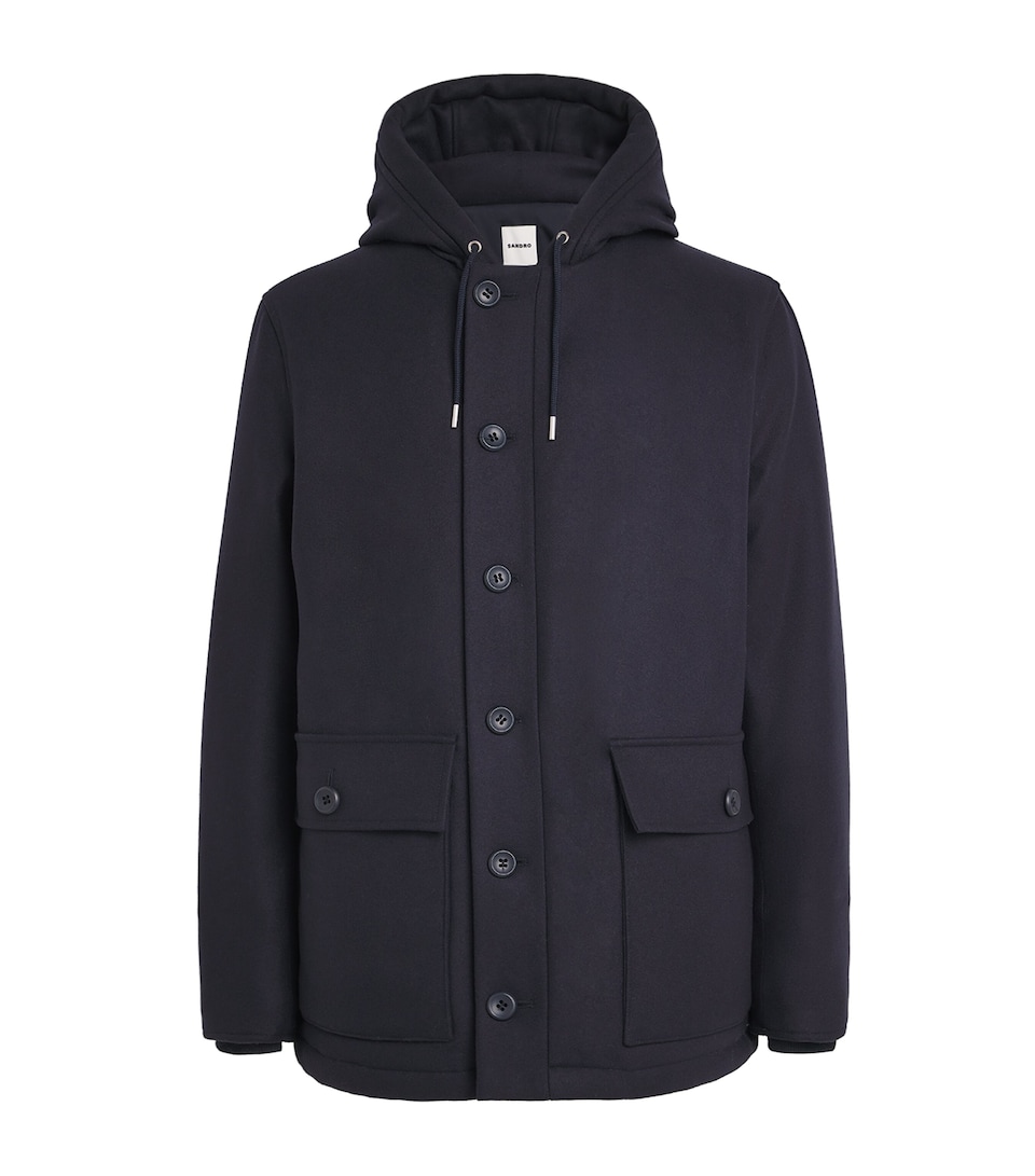 Wool-Cashmere-Blend Padded Parka