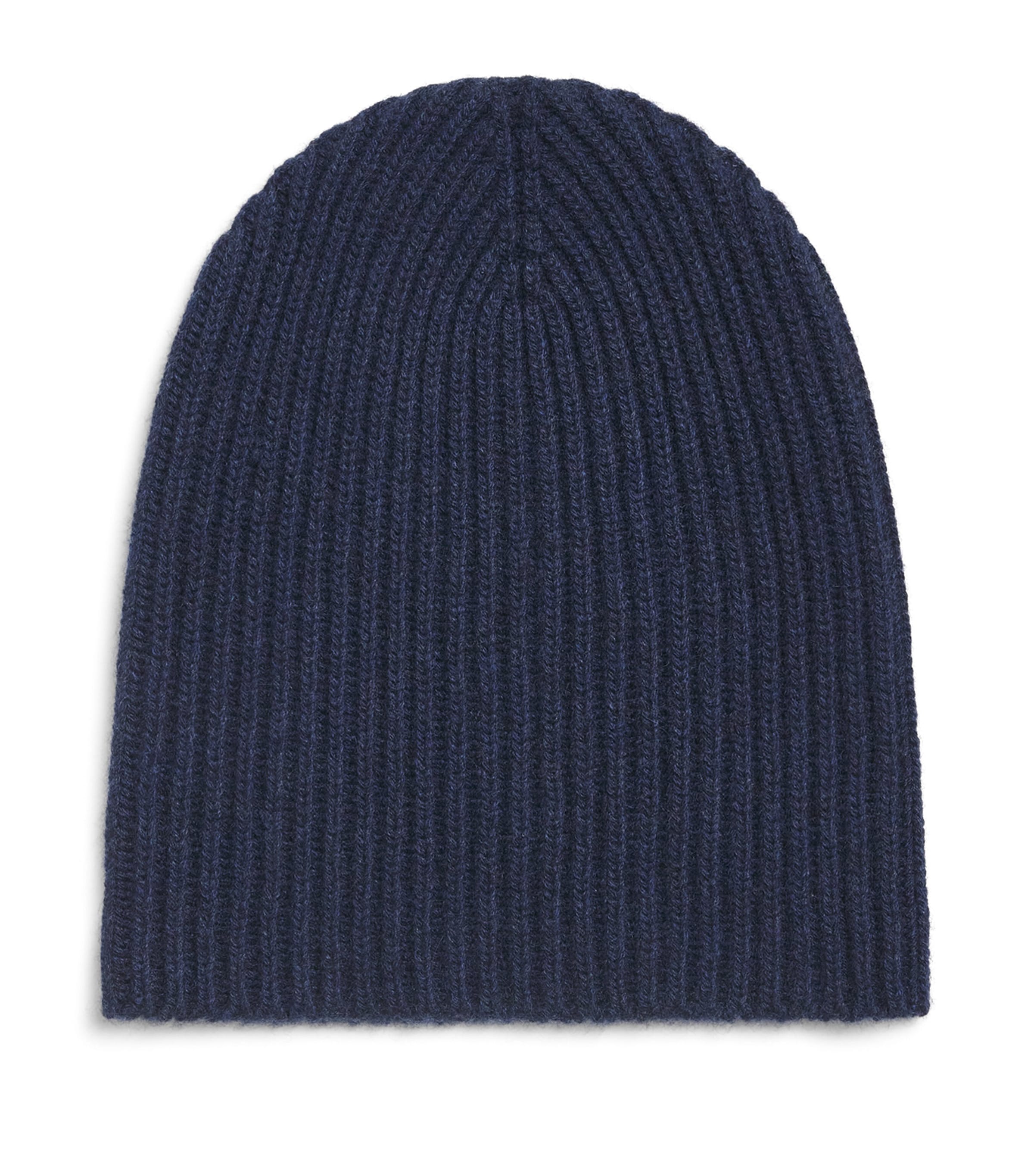Johnstons Of Elgin Cashmere Ribbed Beanie Barra Navy
