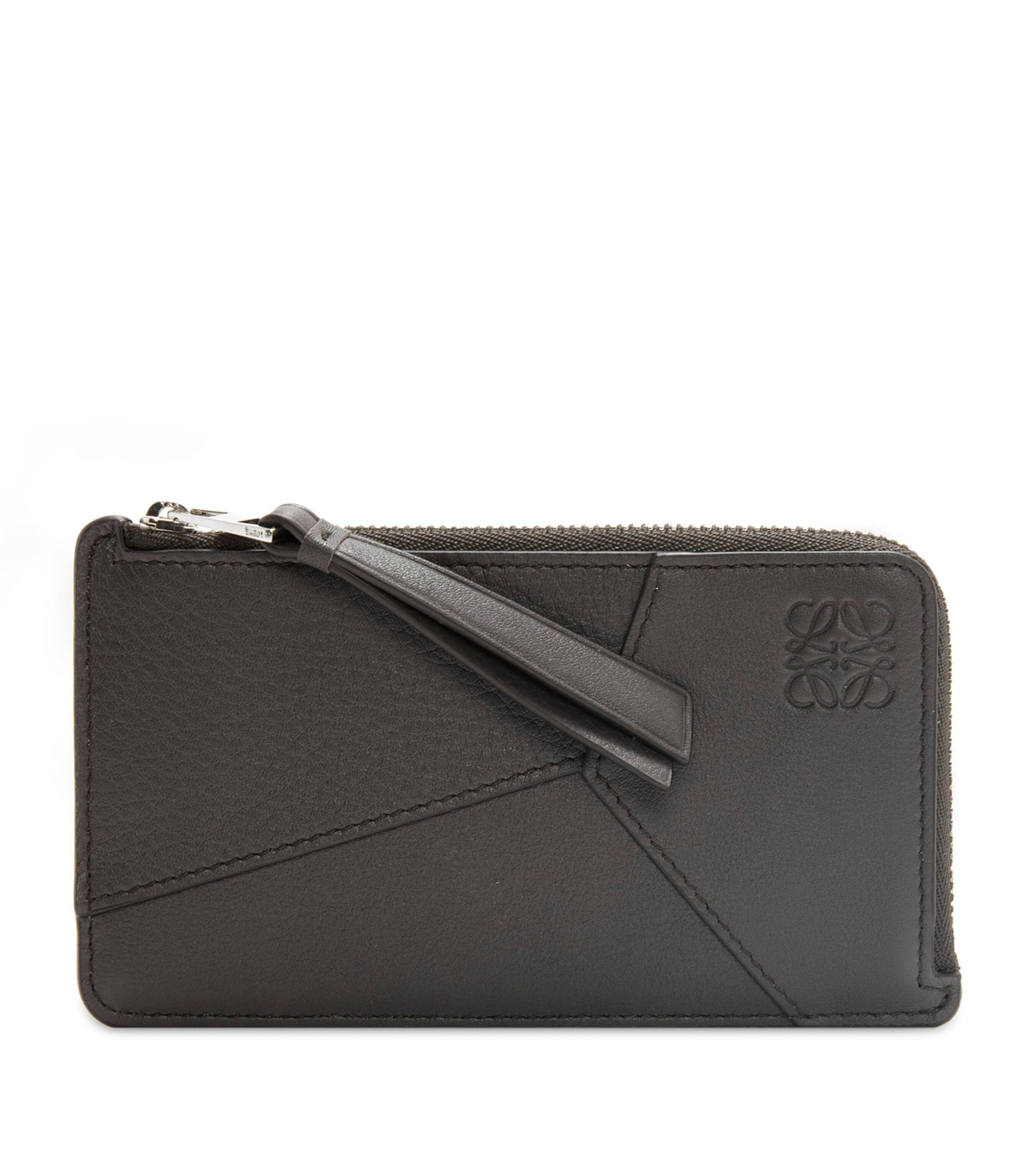 LOEWE Leather Puzzle Card Holder Dark Grey
