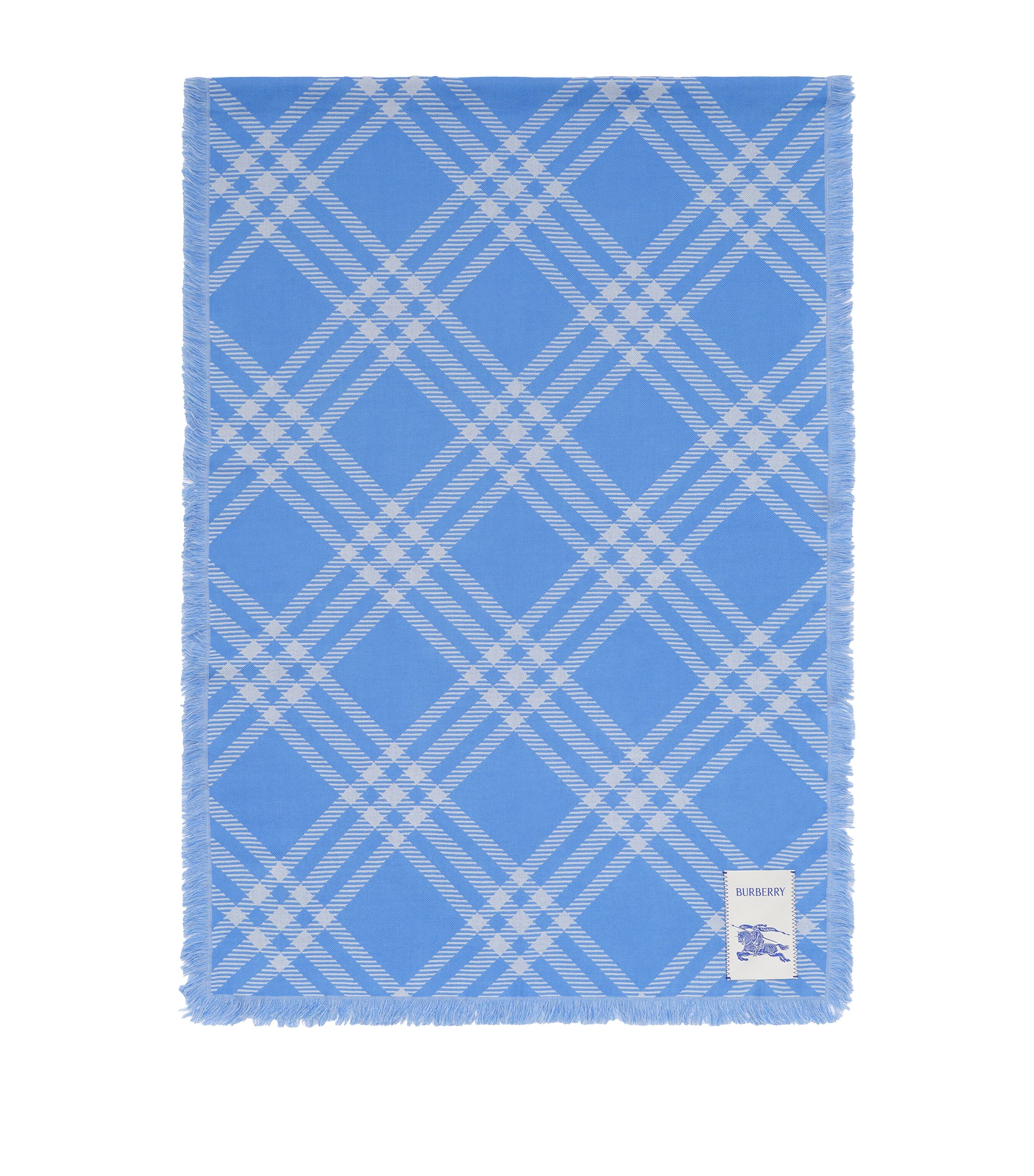 Wool-Silk Check Scarf