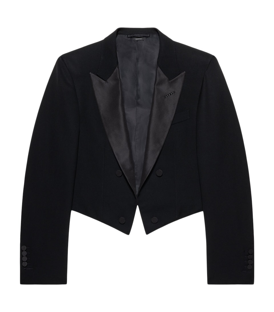 TOM FORD Mens Virgin-Wool Cropped Evening Jacket Naa