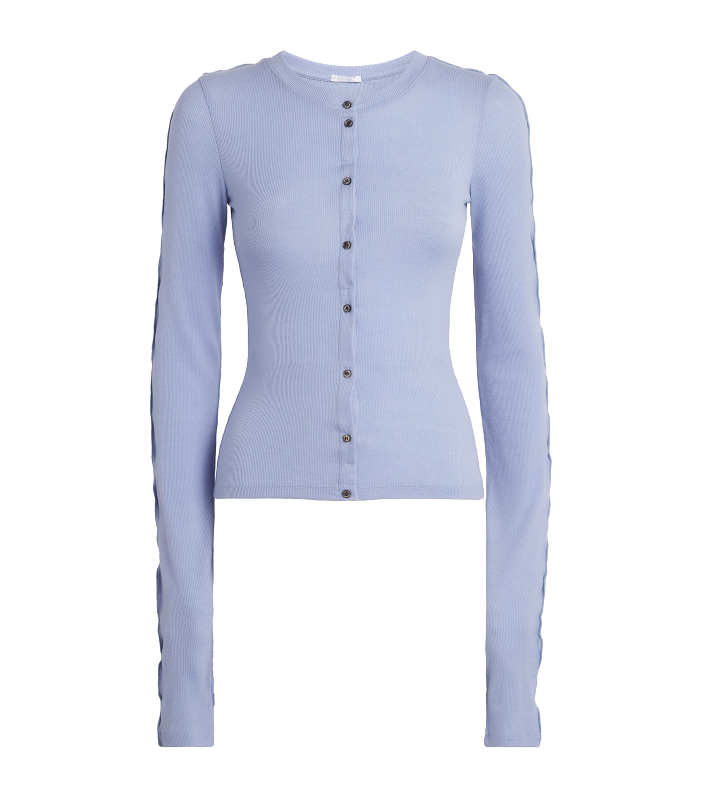 Birrot Womens Lyocell-Wool Line Cardigan Air Blue