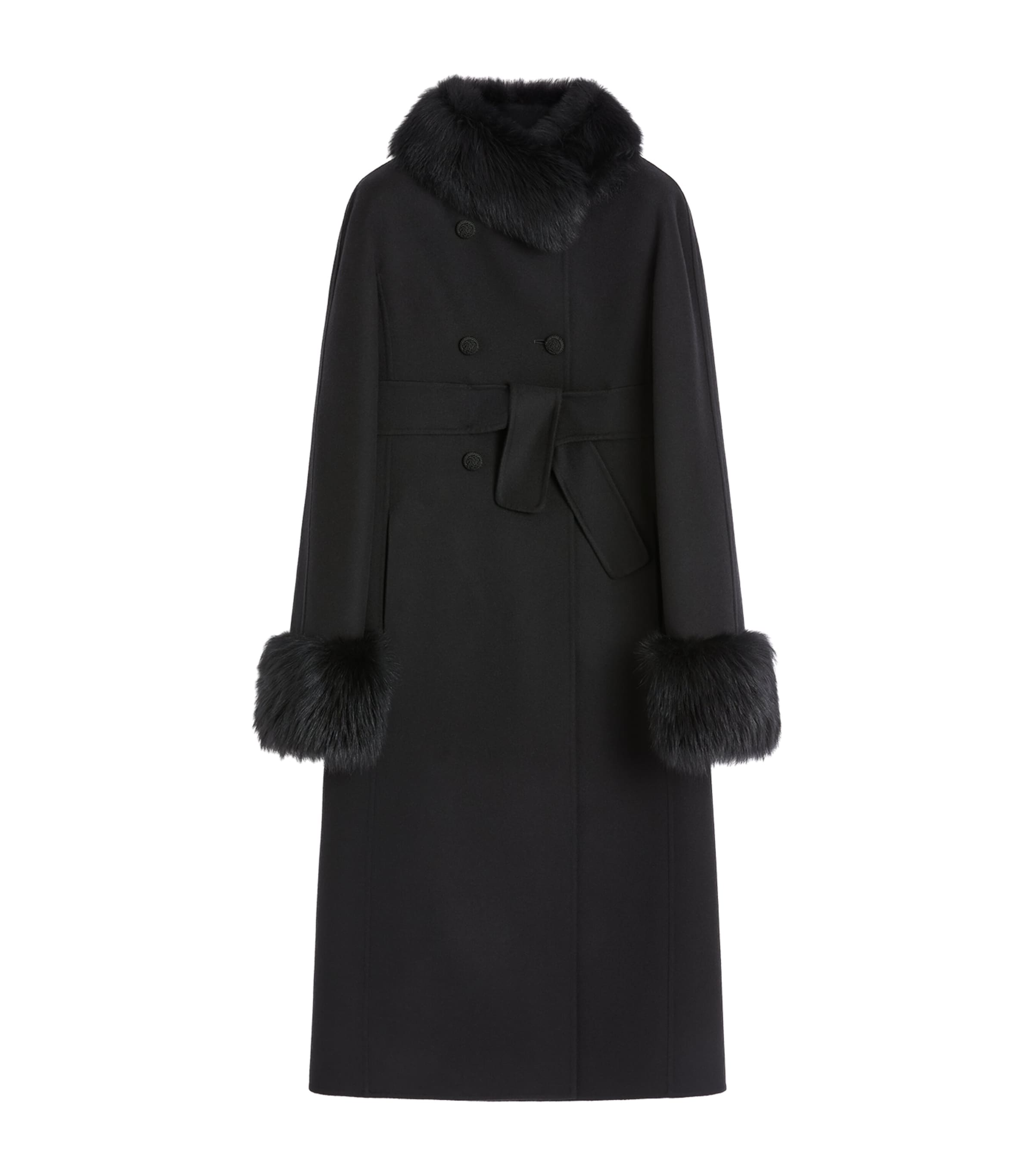 Virgin Wool-Cashmere Belted Coat