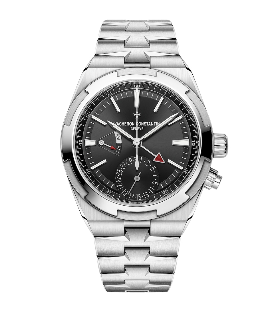 Vacheron Constantin Stainless Steel Overseas Dual Time Watch 41mm Stainless Steel