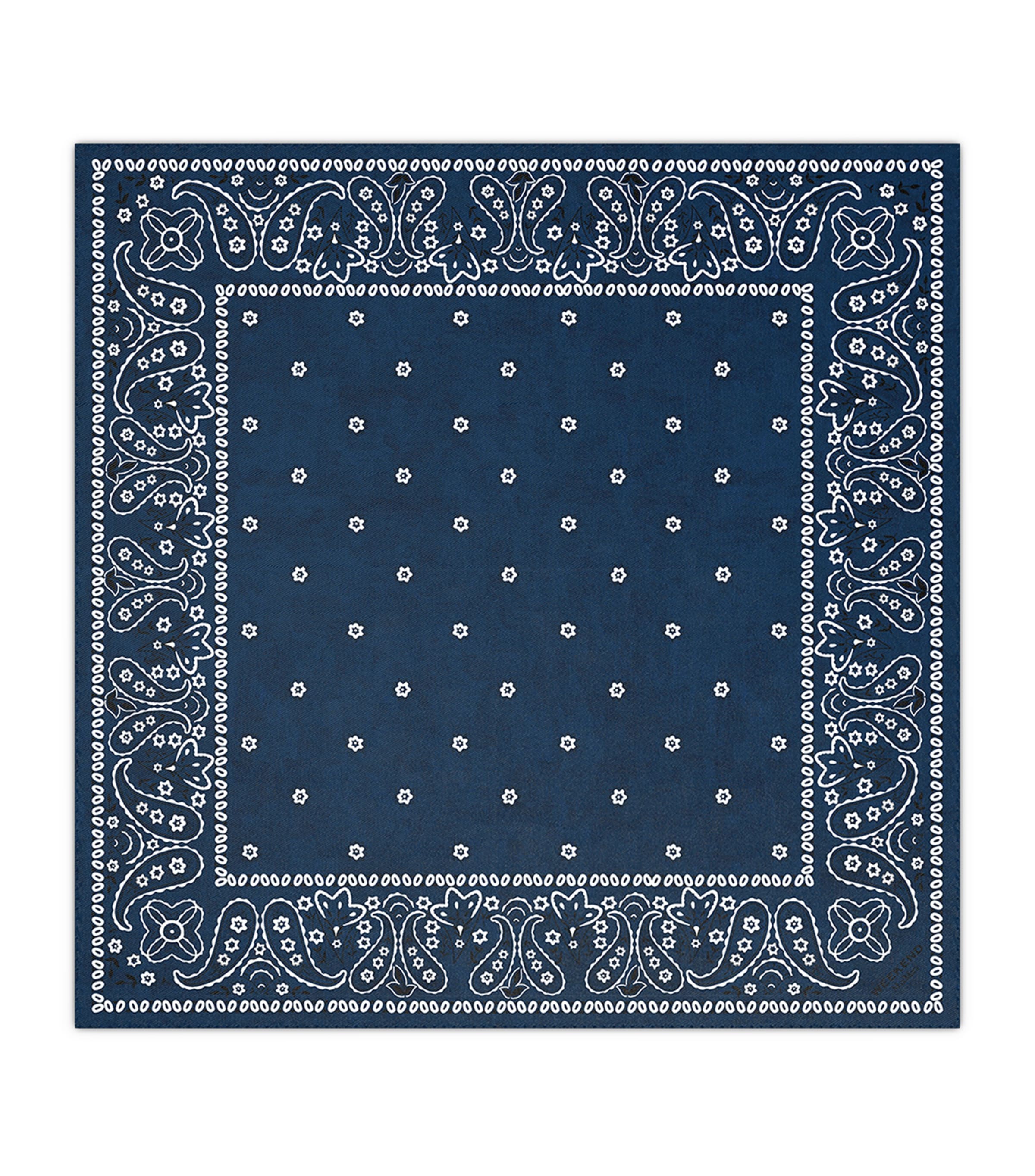 Weekend Max Mara Silk Paisley Scarf Midnightblue