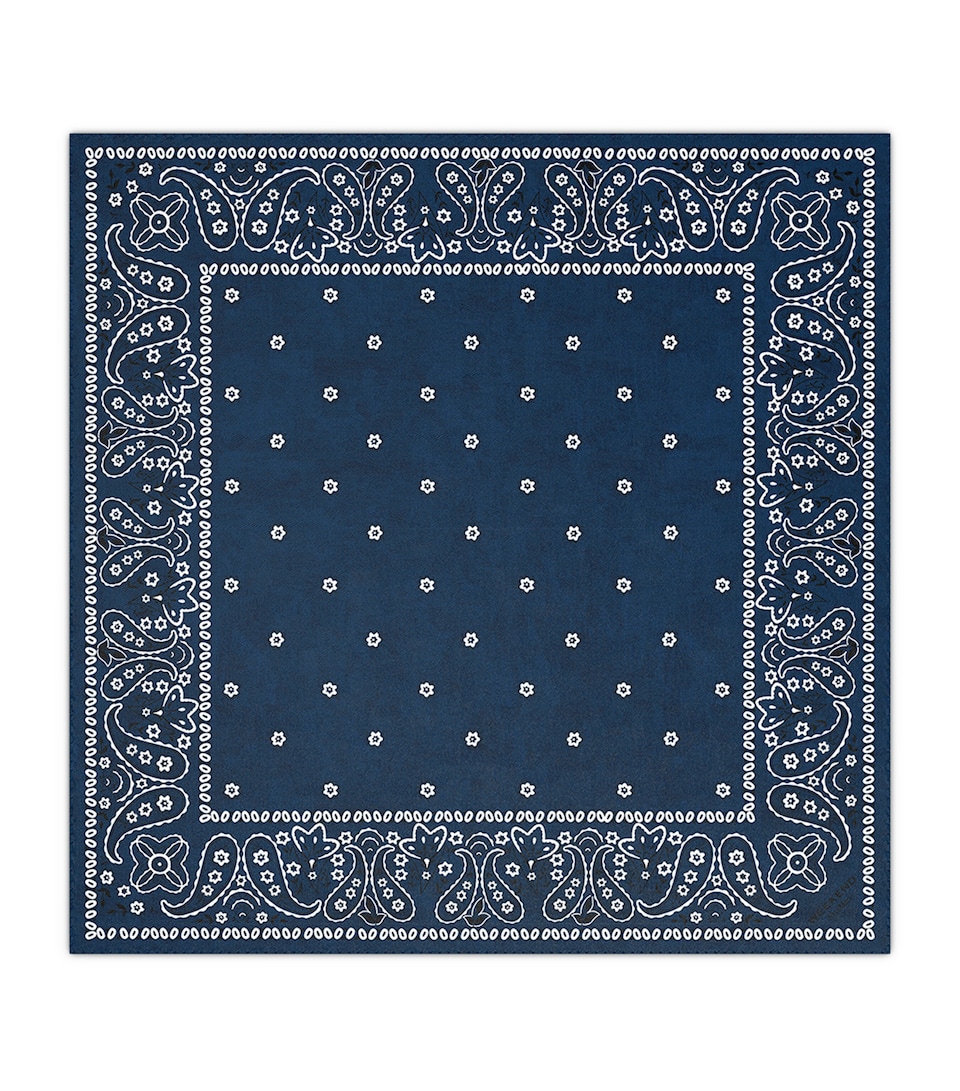 Weekend Max Mara Silk Paisley Scarf Midnightblue