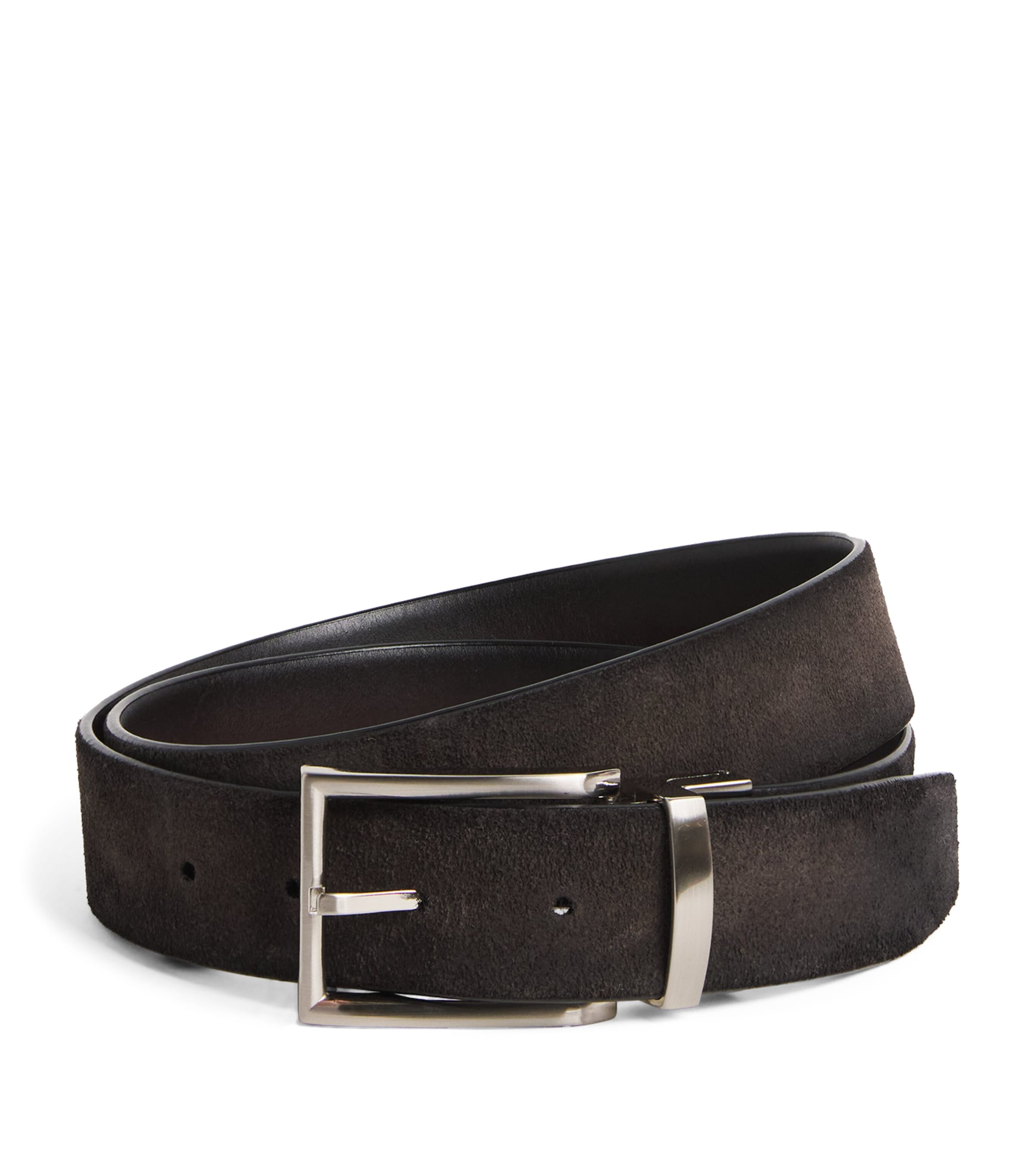 Officine Creative Suede Reversible Belt Moro/pepe