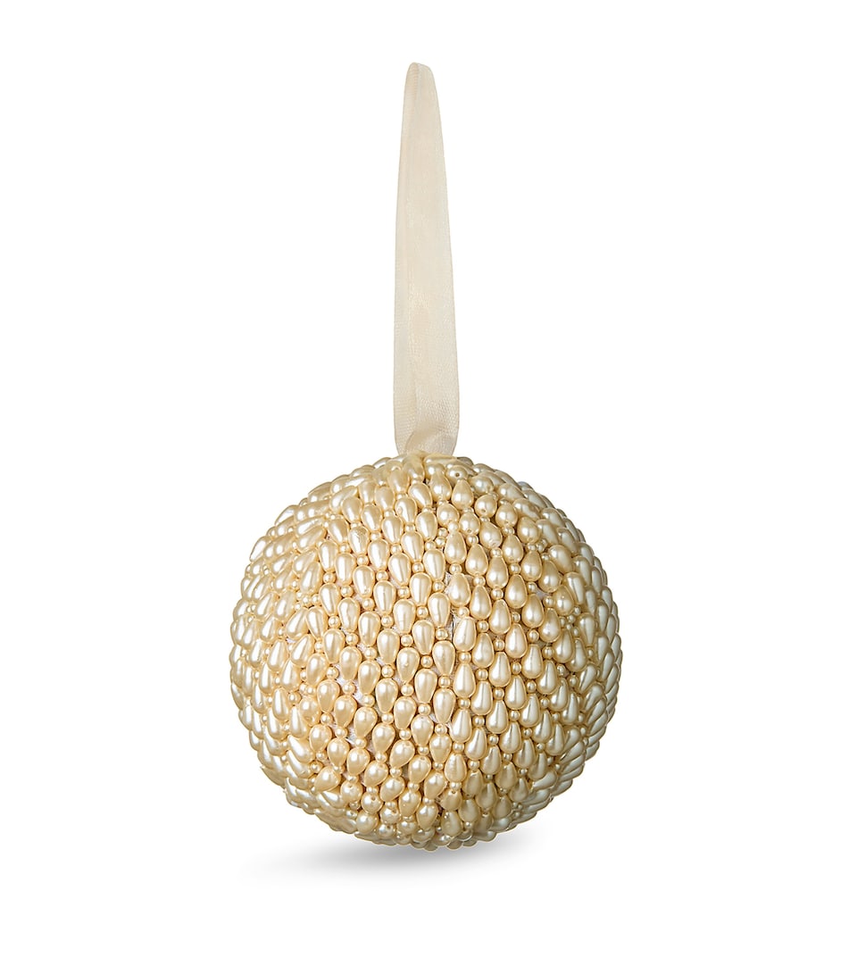 Golden Pearl-Embellished Bauble