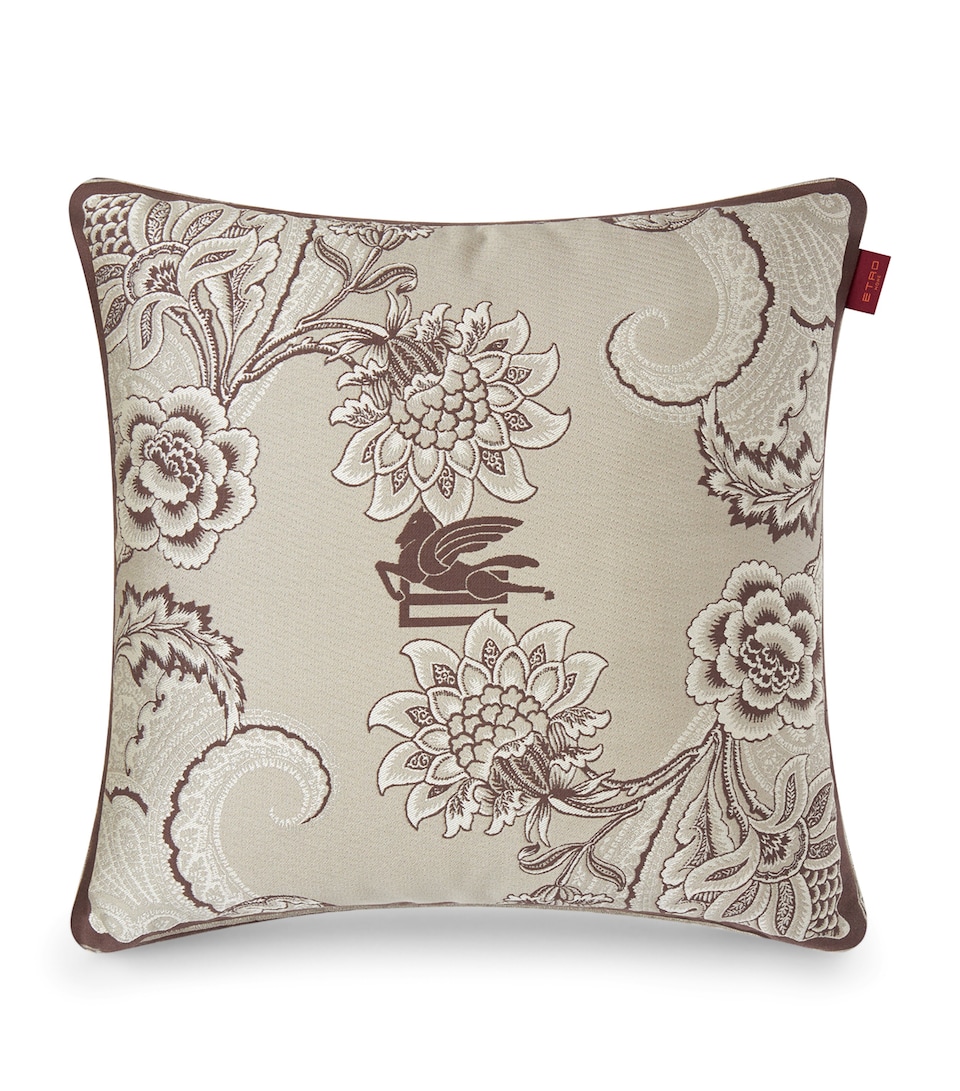 Cotton Bloom Jacquard Cushion (45cm x 45cm)