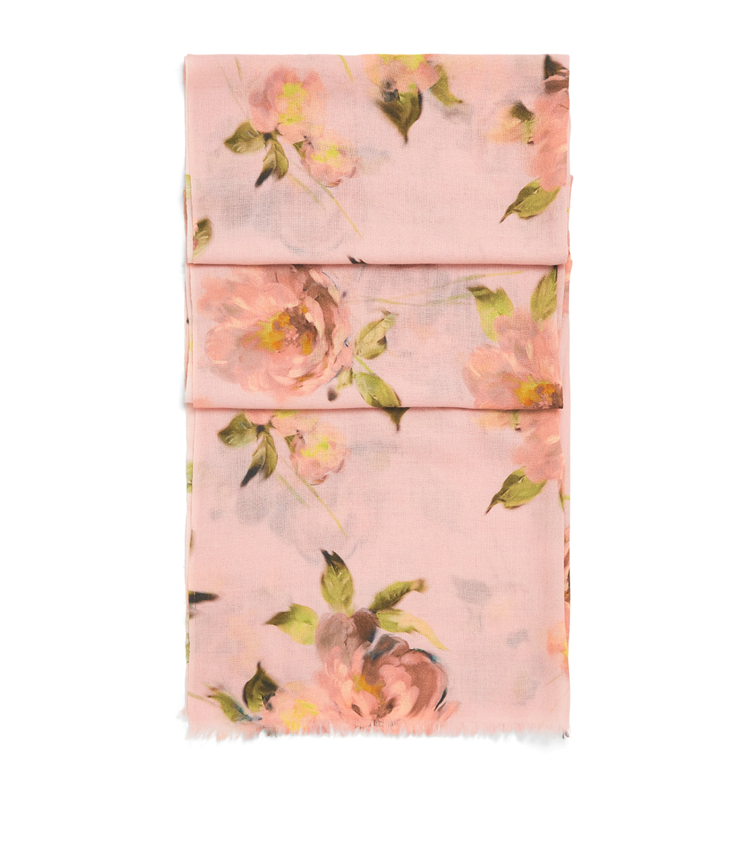 Harrods Wool Midnight Rose Scarf Pink