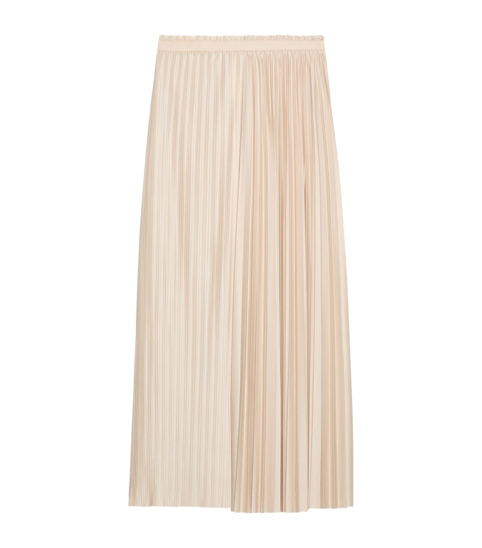 Jersey Pleated Maxi Skirt