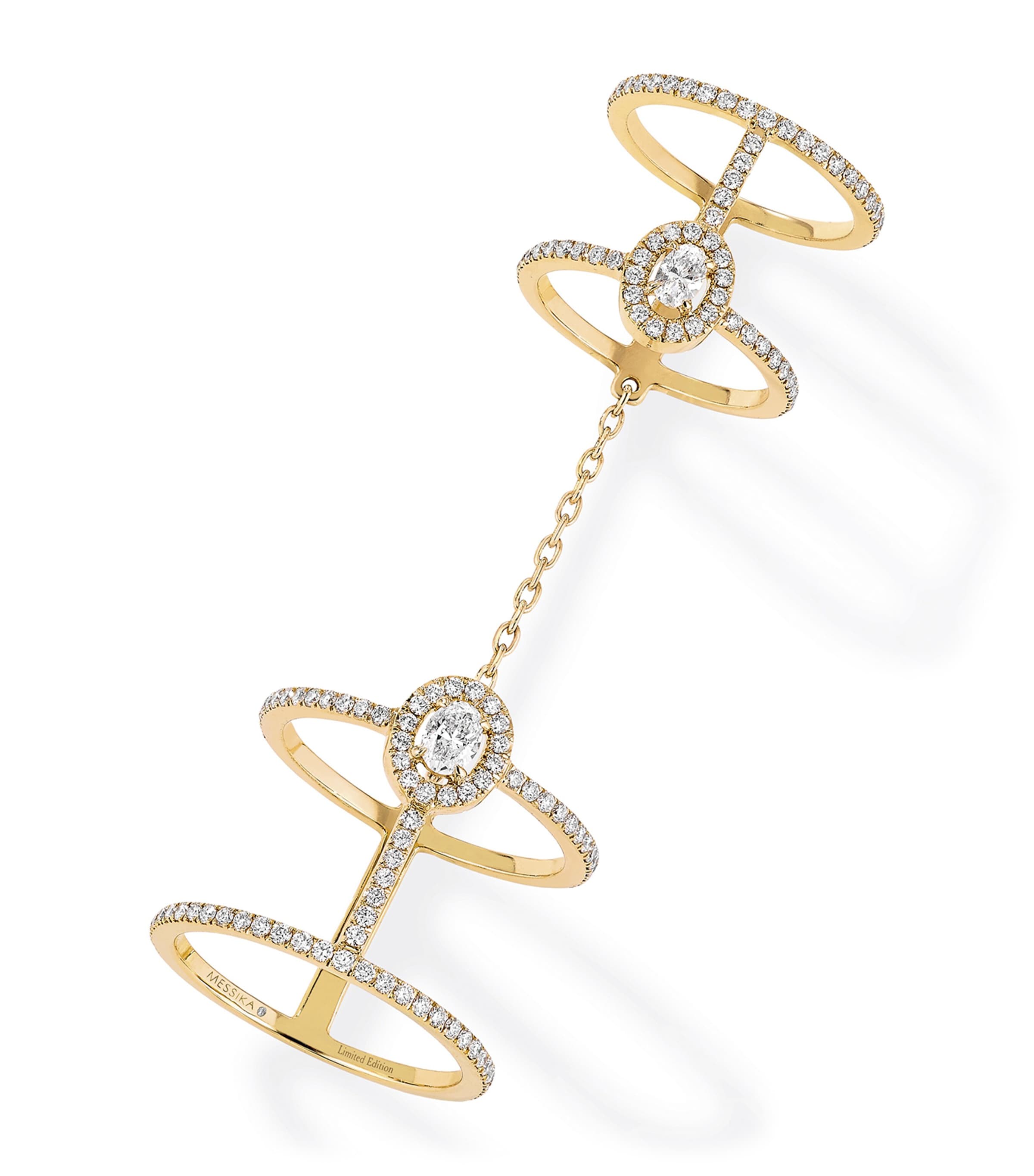 Messika Glam'Azone Yellow Gold and Diamond Double Pavé Ring (1.00ct) Yellow Gold