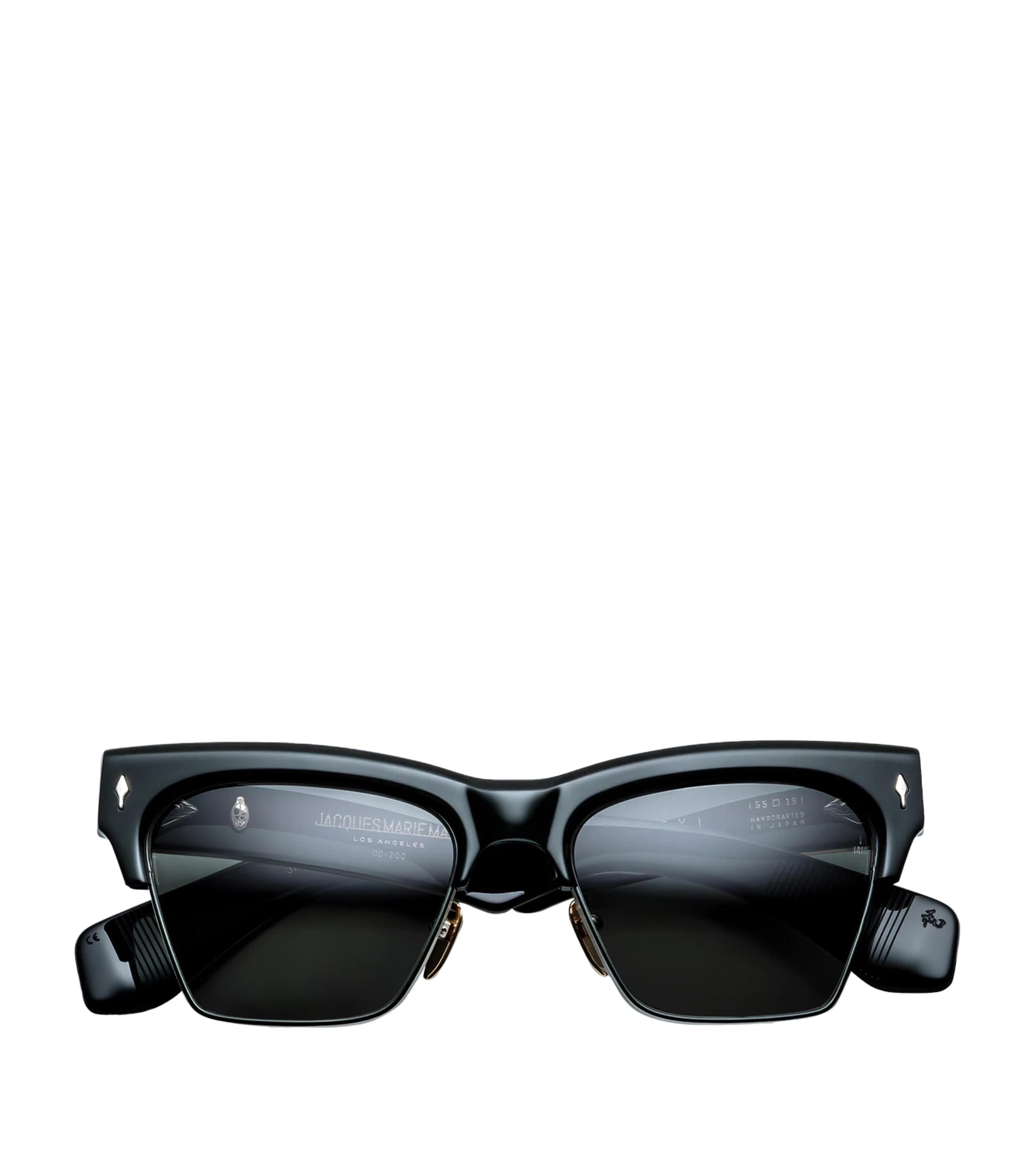 Jacques Marie Mage Bugsy Square Sunglasses Viper