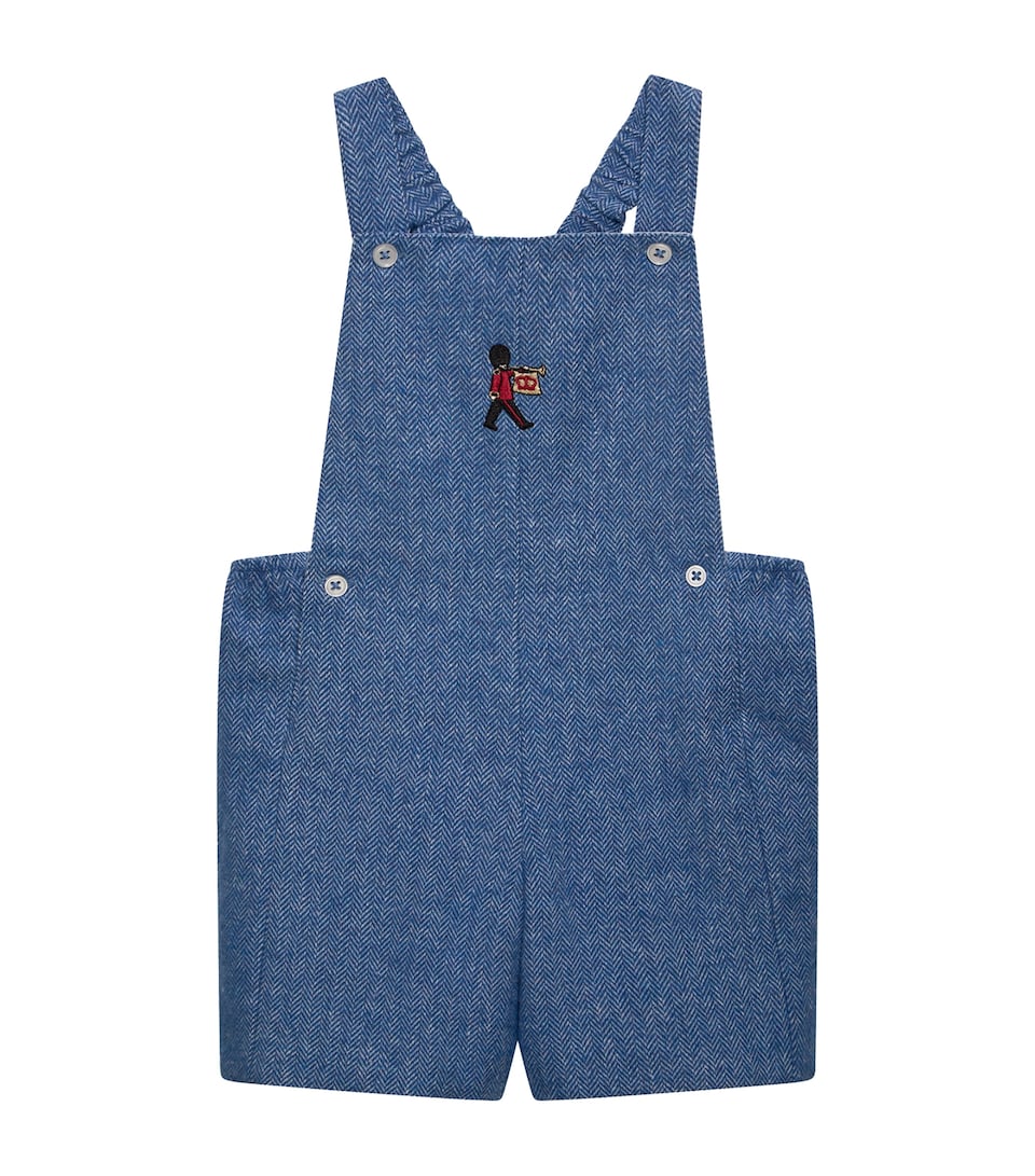 Trotters Cotton Guardsman Alfie Dungarees (3-24 Months) Blue
