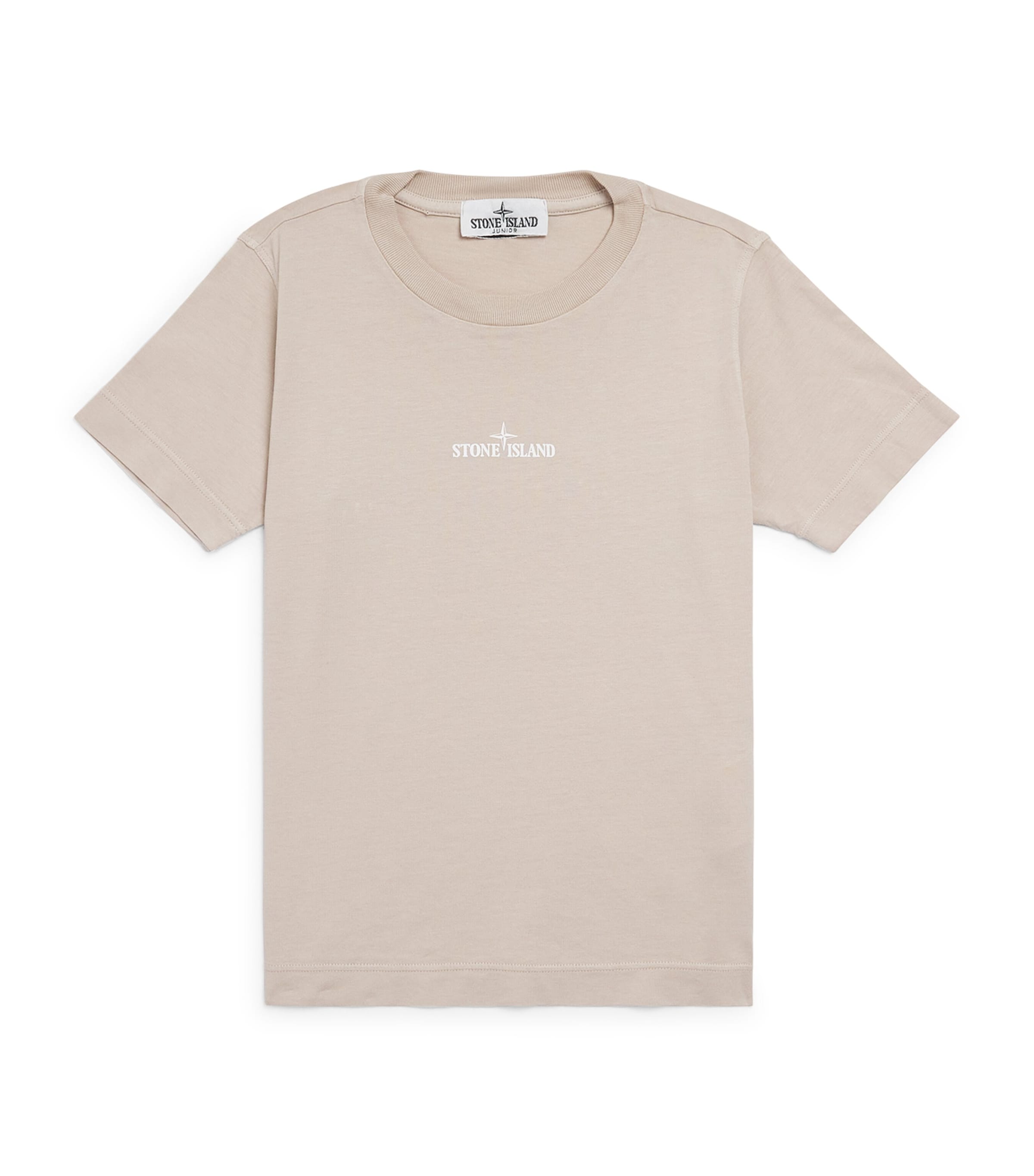 Stone Island Junior Cotton Logo T-Shirt (2-14 Years) Desert Sand