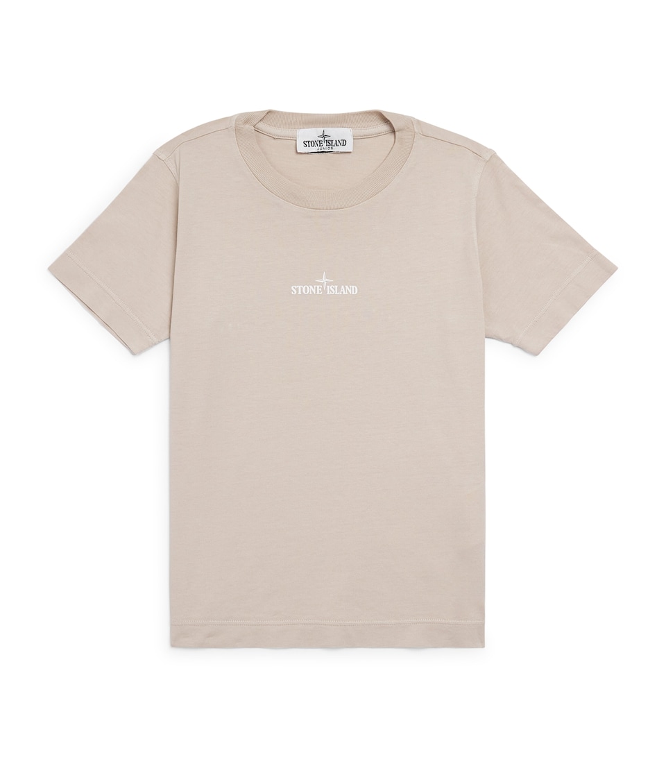 Stone Island Junior Cotton Logo T-Shirt (2-14 Years) Desert Sand
