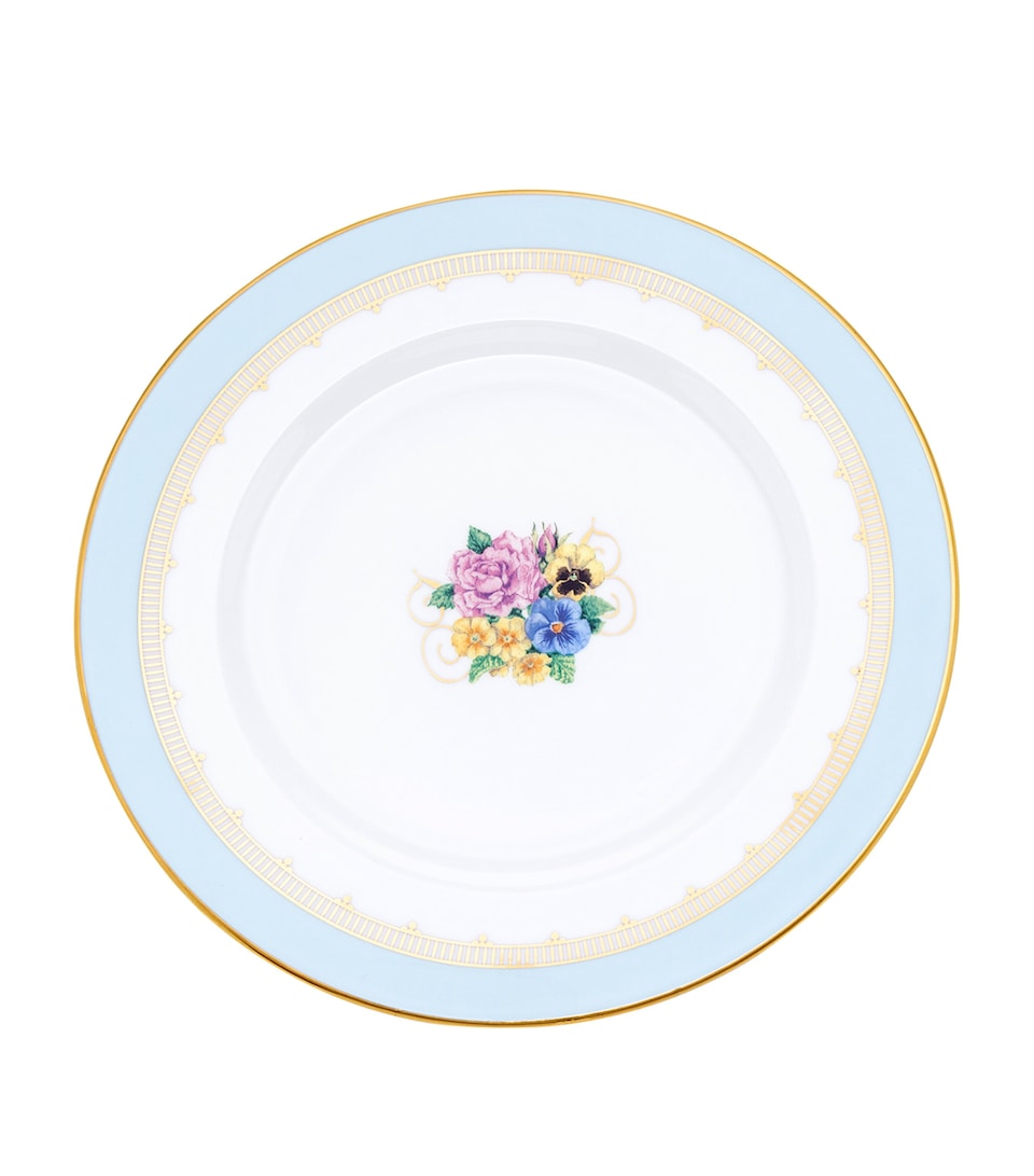 Halcyon Days Castle Of Mey Floral Plate (21cm) Blue/white
