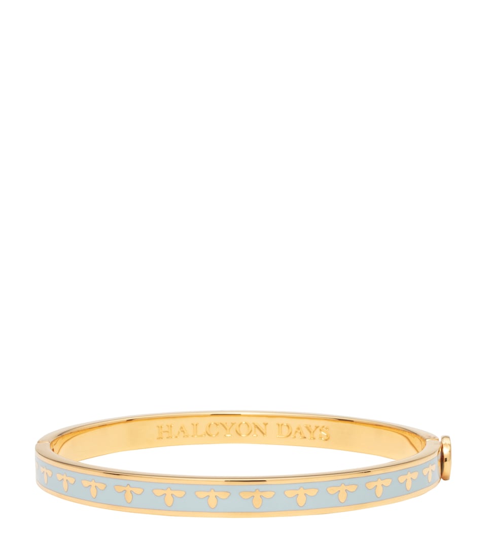 Halcyon Days Gold-Plated Bee Bangle Forget Me Not/gld