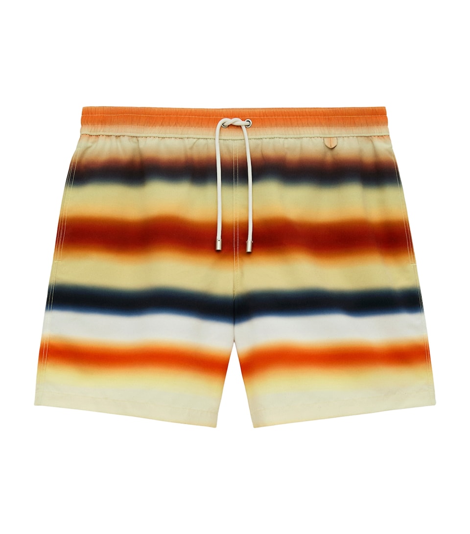 LOEWE Mens x Paula’s Ibiza Stripe Swim Shorts Orange/multicolor
