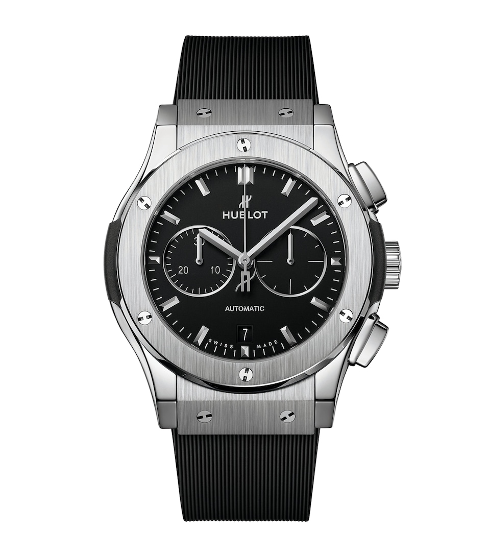 Hublot Titanium Classic Fusion Chronograph Watch 42mm Black