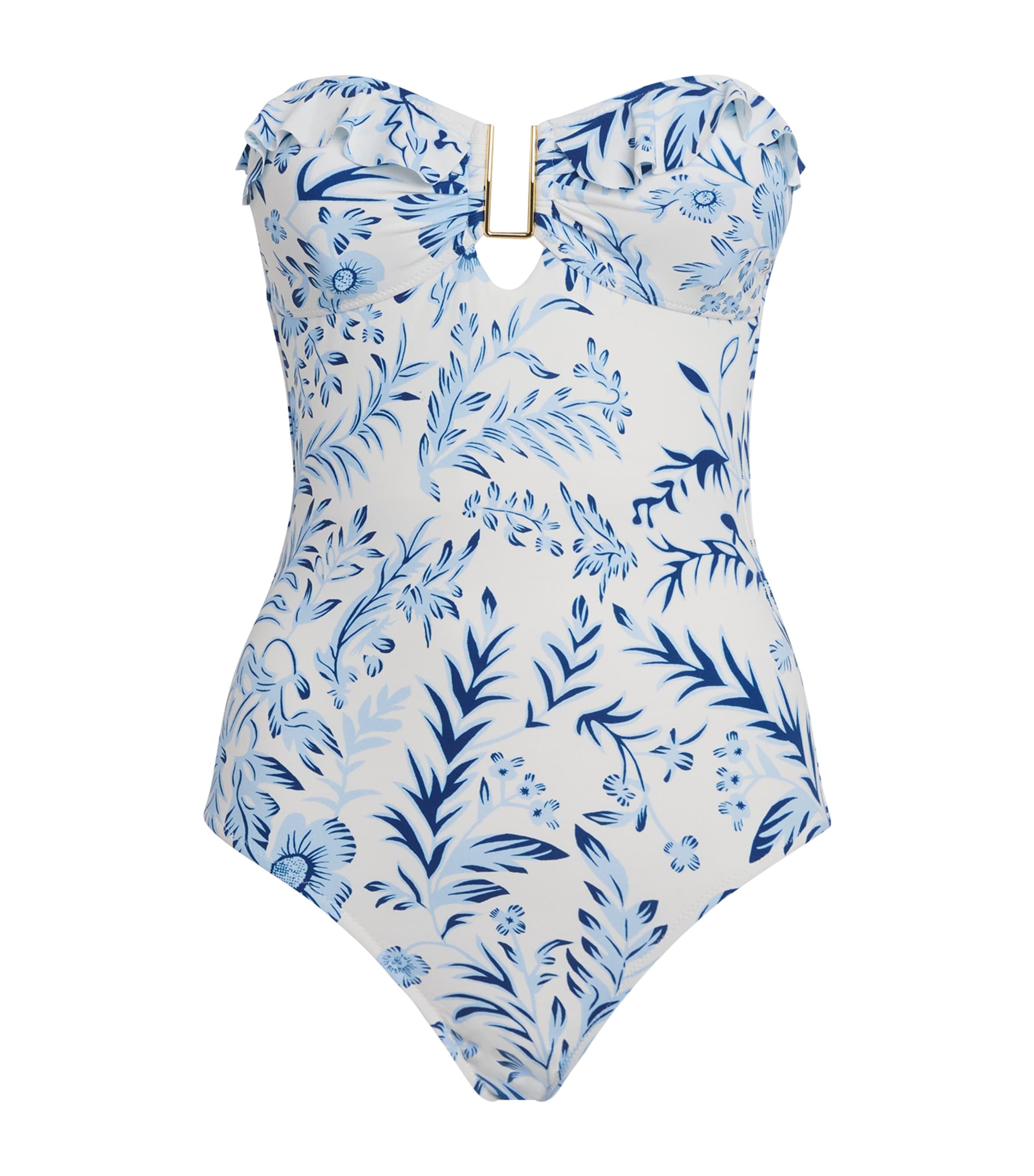 Melissa Odabash Womens Strapless Corfu Swimsuit Jardin