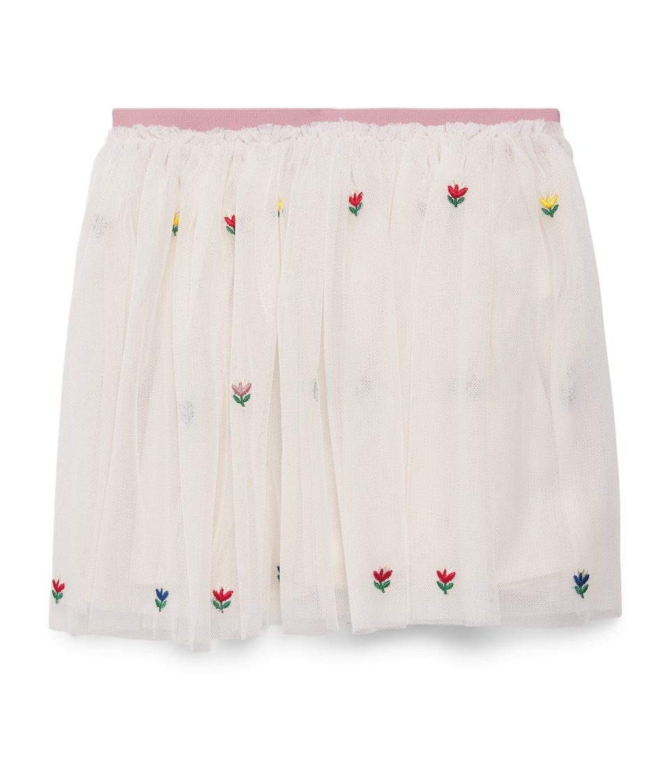 Stella McCartney Kids Tulle Embroidered Skirt (2-12 Years) Avorio/embr