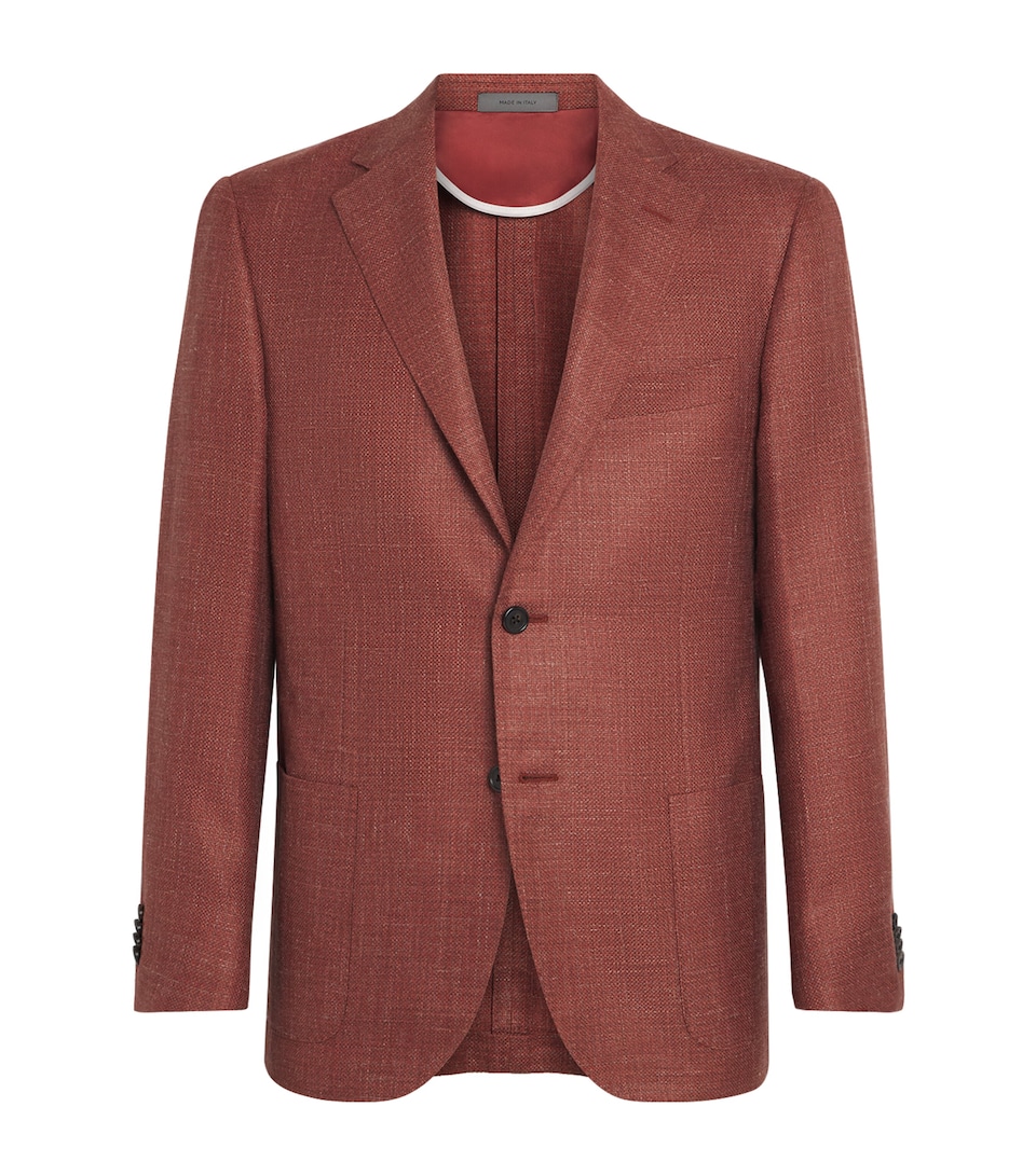 Virgin Wool-Silk-Linen Blazer