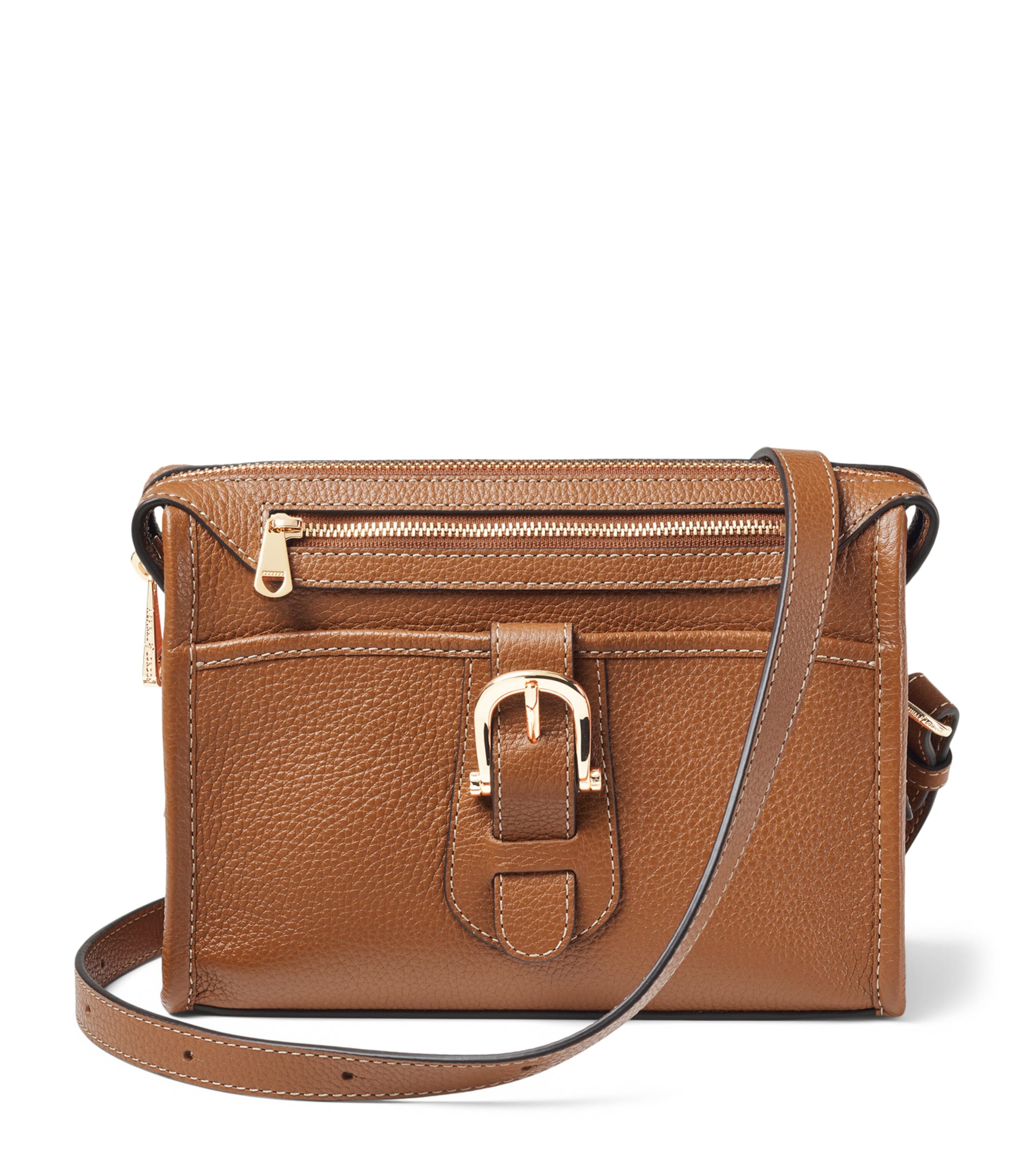 Aspinal Of London Small Leather Bella Cross-Body Satchel Tan
