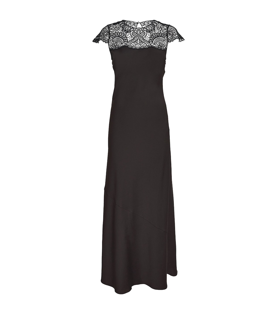 Lace-Trim Maxi Dress