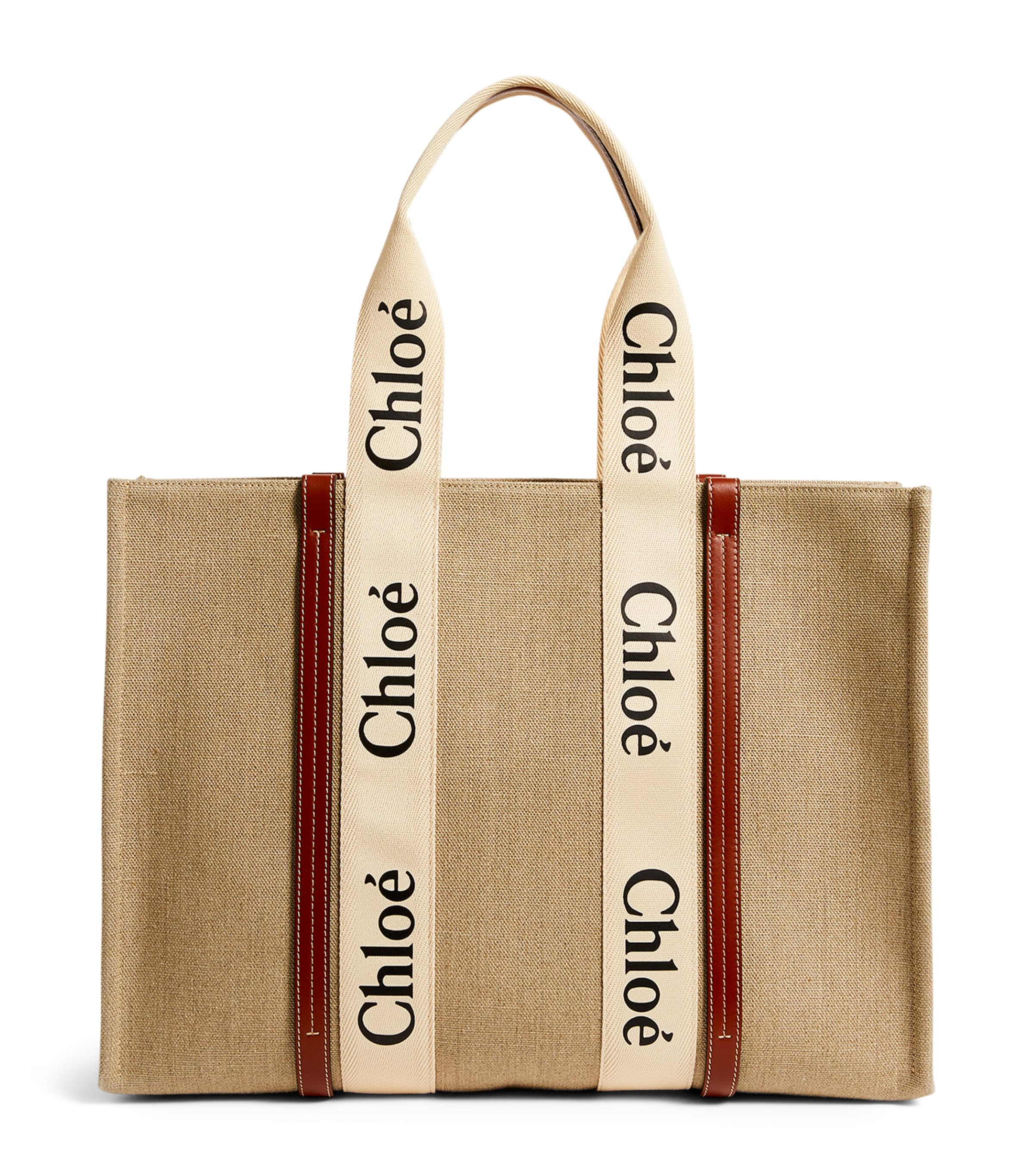 Chloé Small Canvas Woody Tote Bag | Harrods US