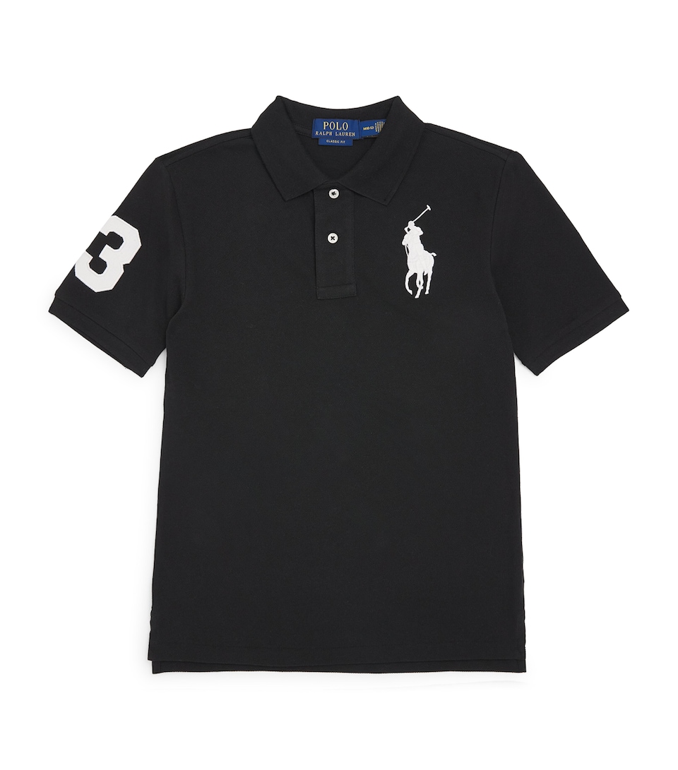 Ralph Lauren Kids Slim-Fit Polo Player Polo Shirt (6-14 Years) Polo Black/white