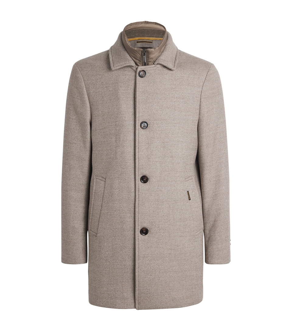 Moorer Mens Virgin Wool Monferrato-LP Coat Avana