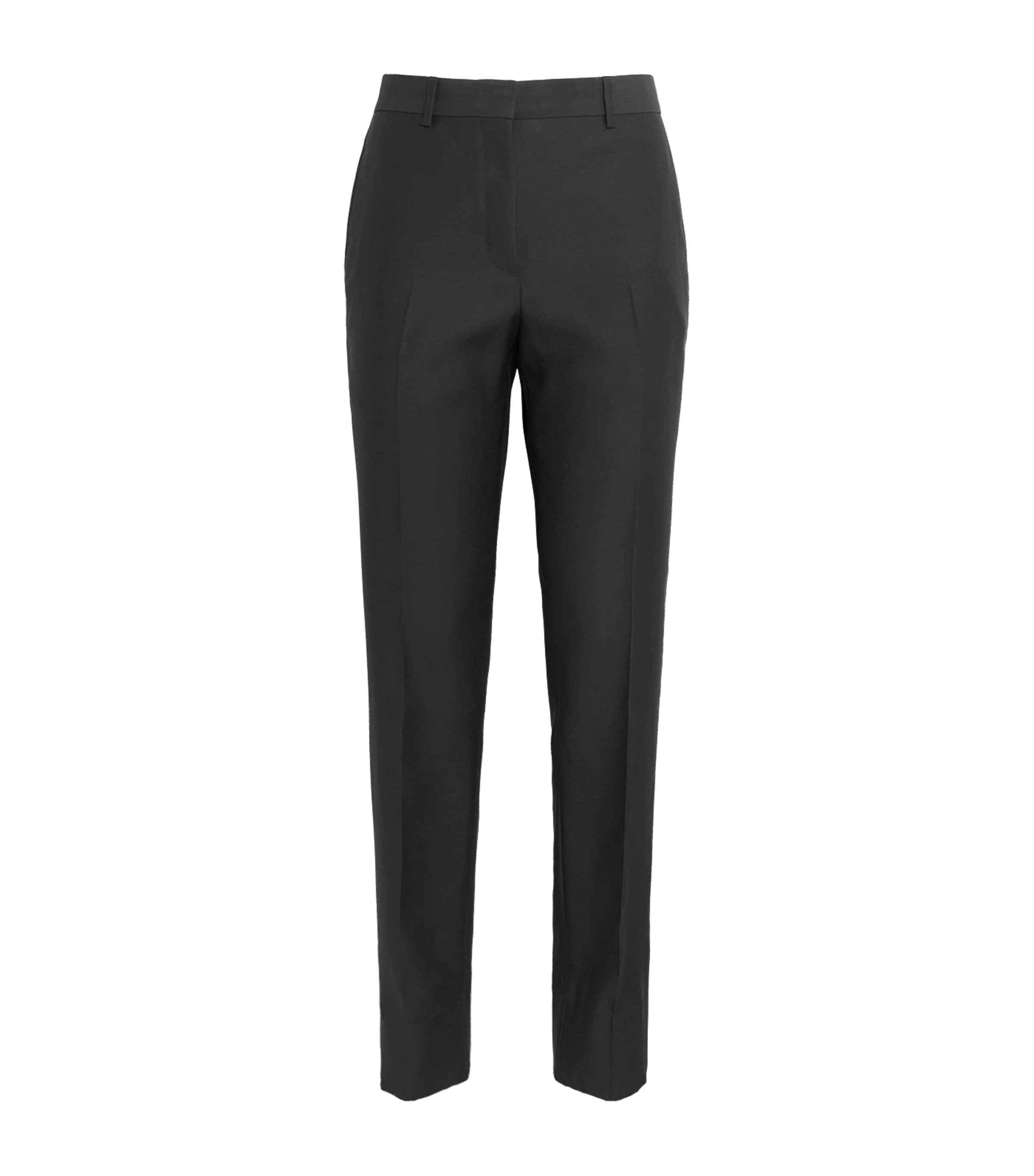 Wool-Silk Slim Trousers
