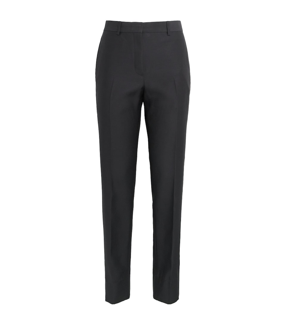 Wool-Silk Slim Trousers