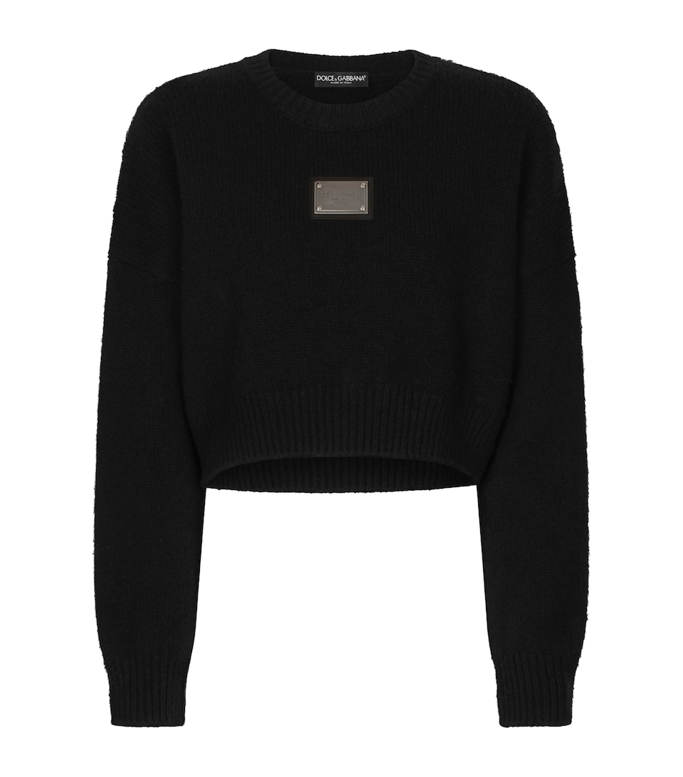 Wool-Cashmere Cropped Sweater