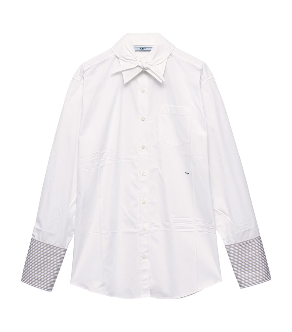 Prada Womens Cotton Poplin Shirt White