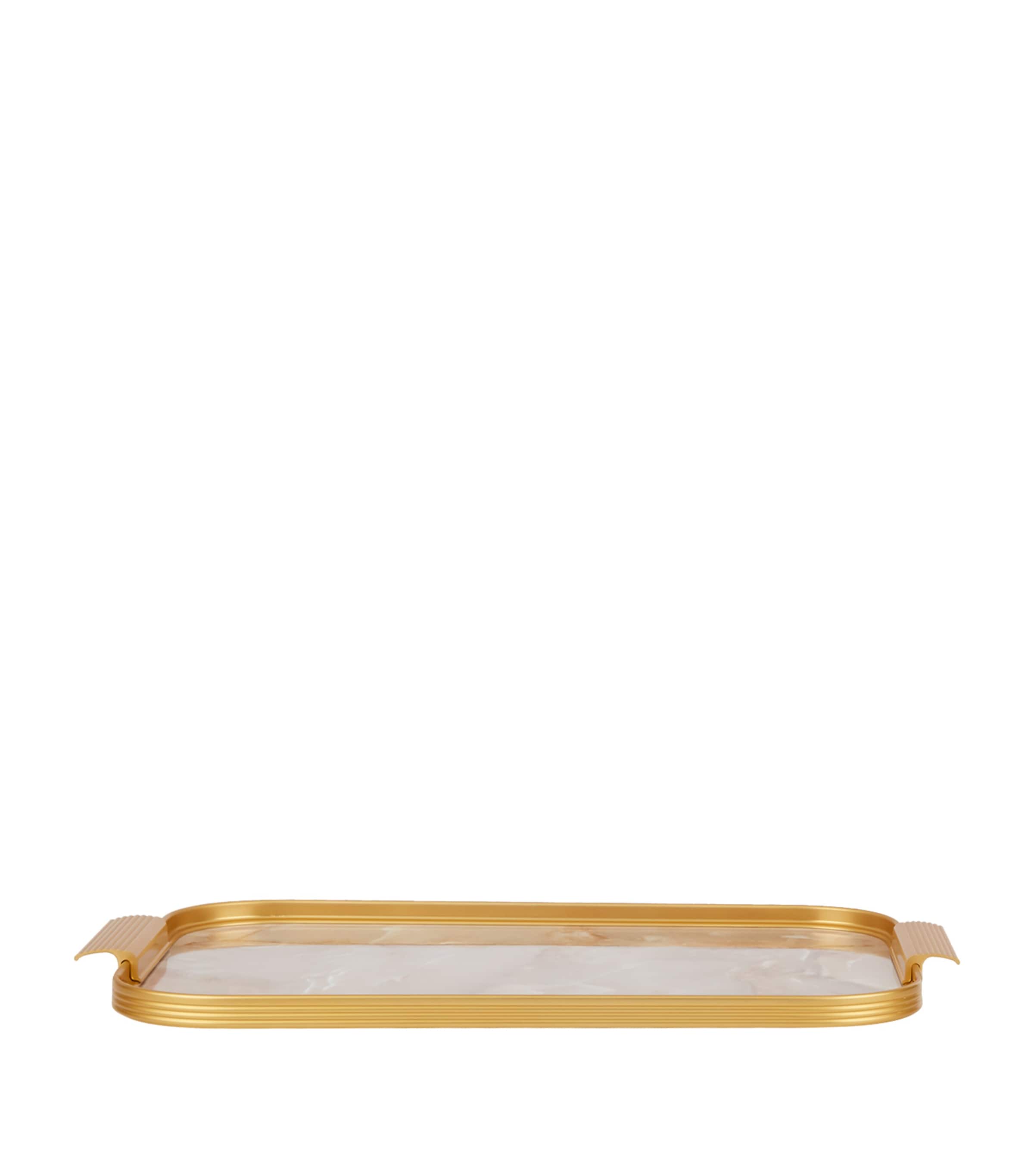 Marble Ribbed Tray (40cm)