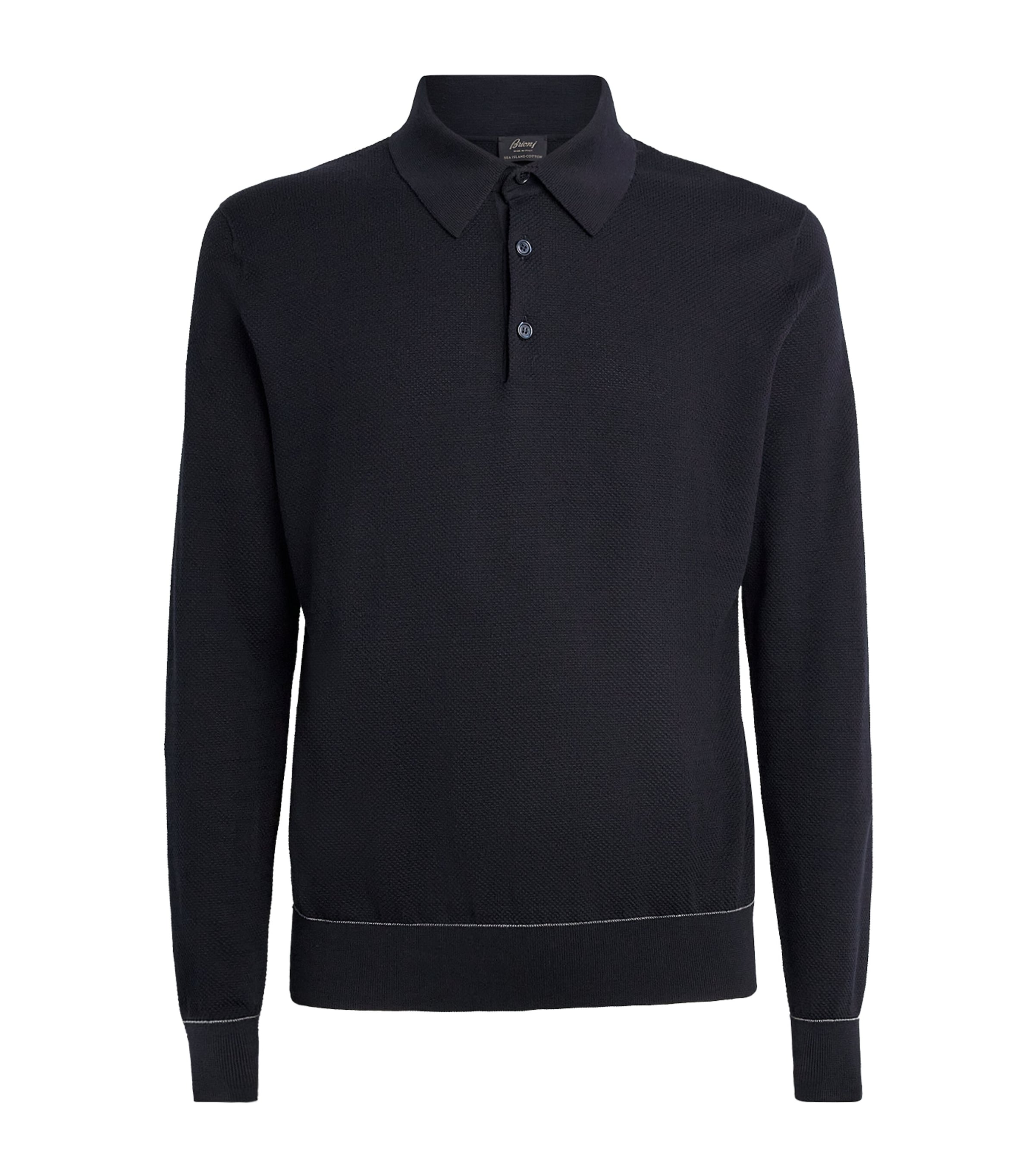 Cotton Contrast-Stitch Polo Shirt