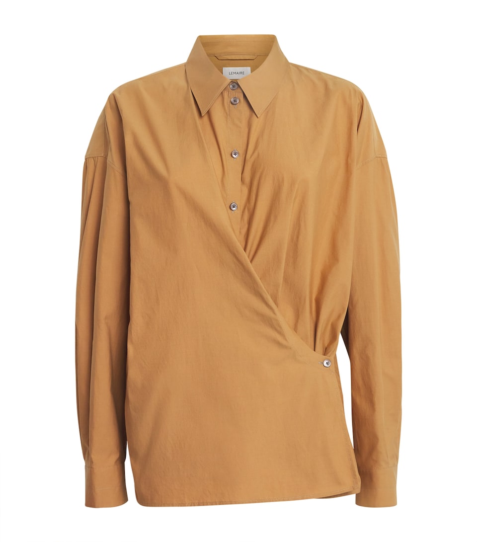 Lemaire Womens Cotton Twisted Shirt Cumin