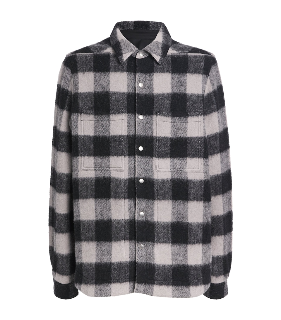 Virgin Wool Check Overshirt