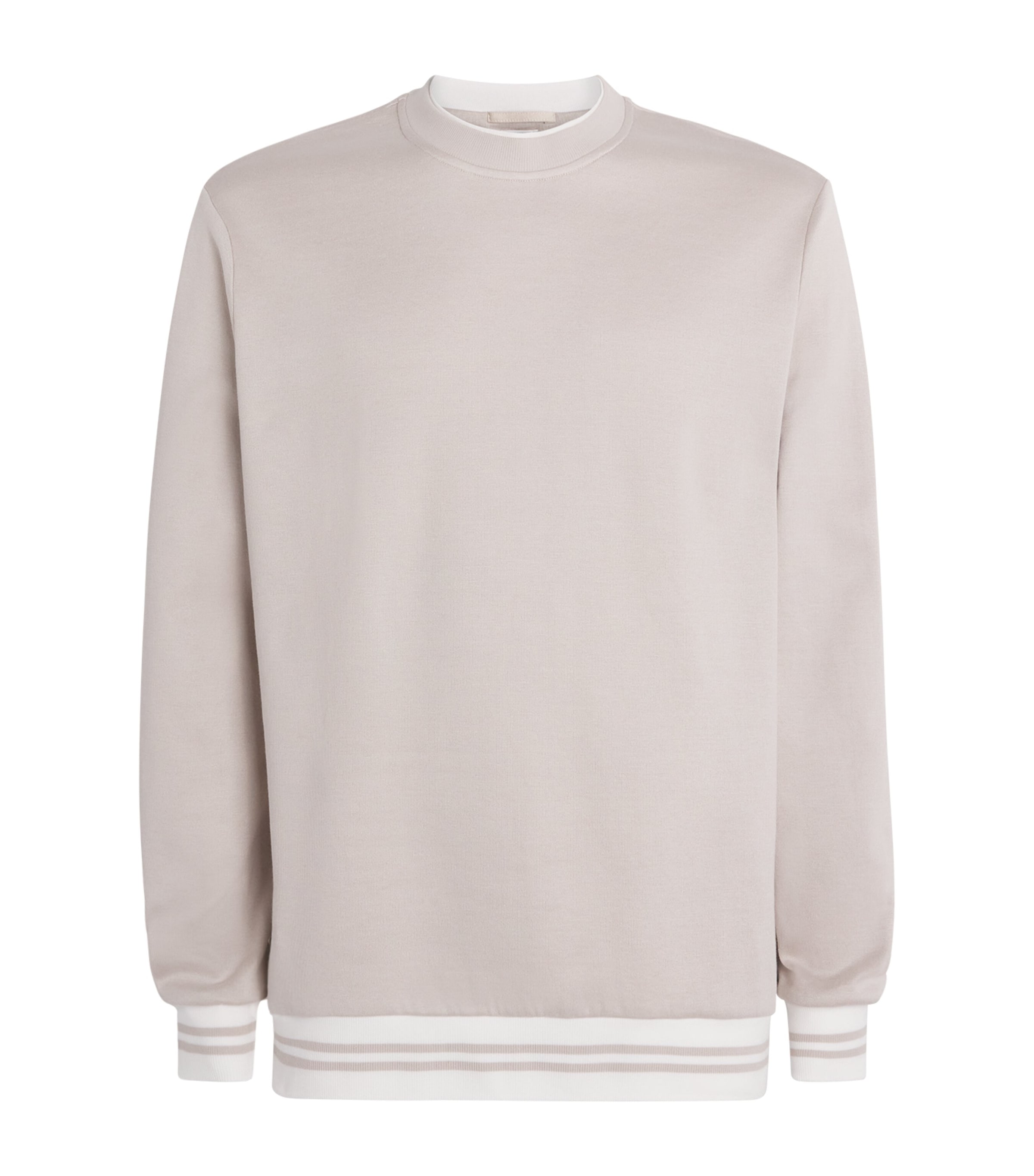 Eleventy Mens Cotton-Blend Sweatshirt Tortora E Avorio