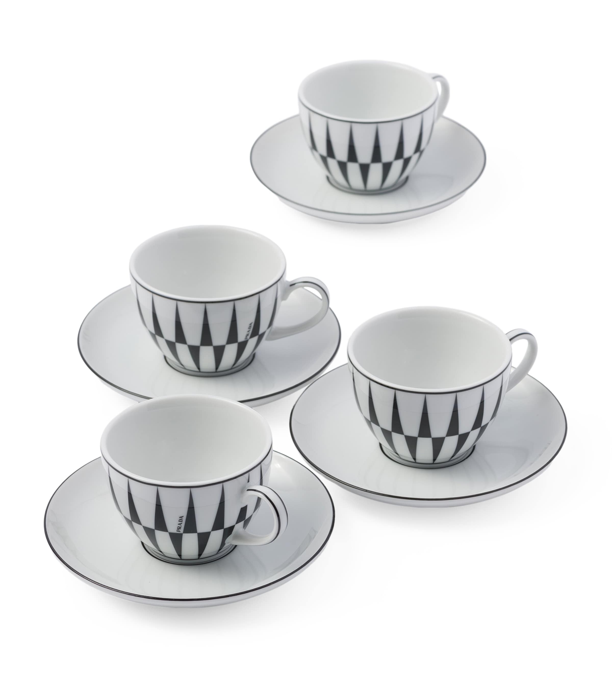 Stripes Coffee Cup and Saucer (Set of 4)