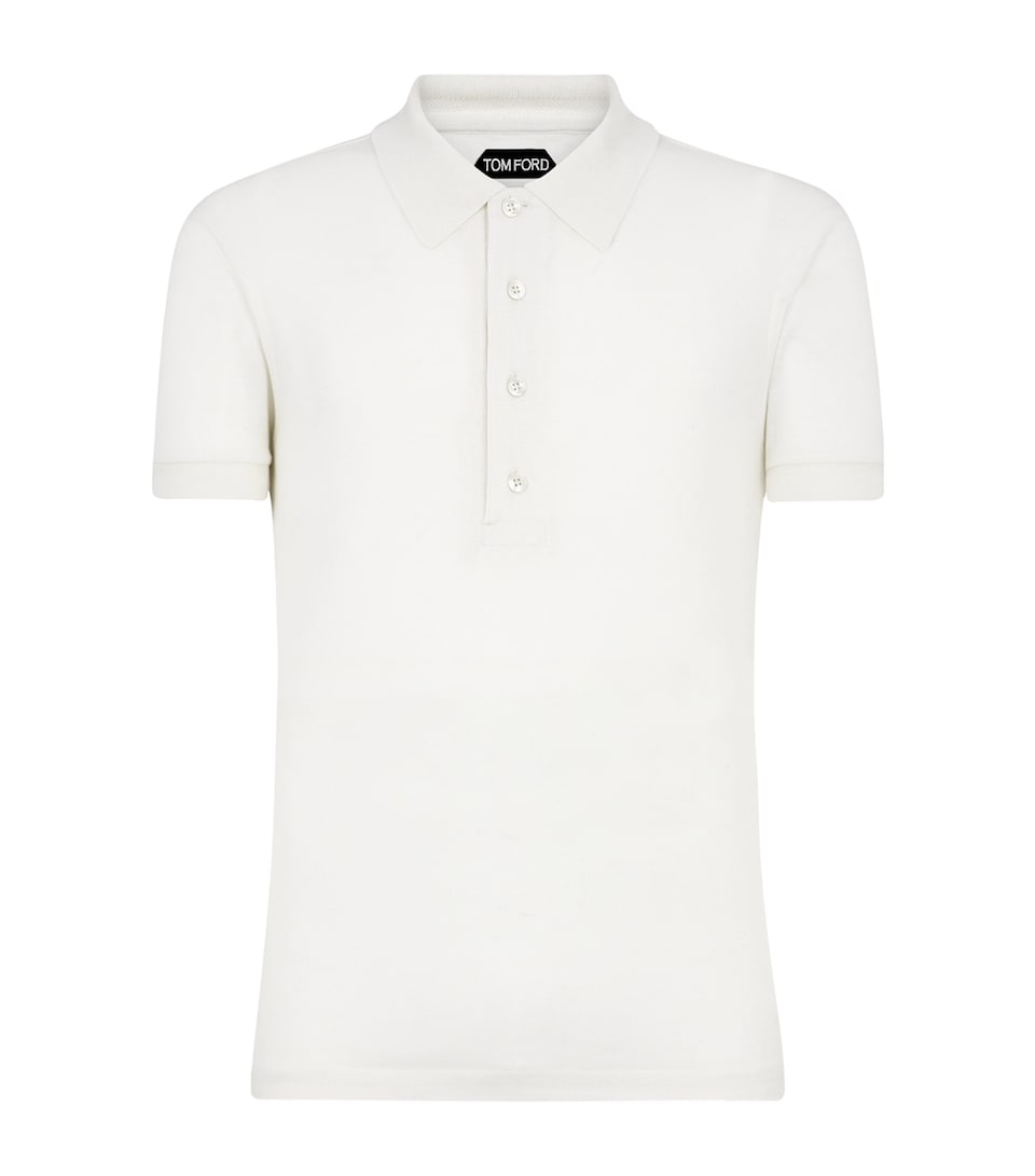 Cotton-Silk-Cashmere Polo Shirt
