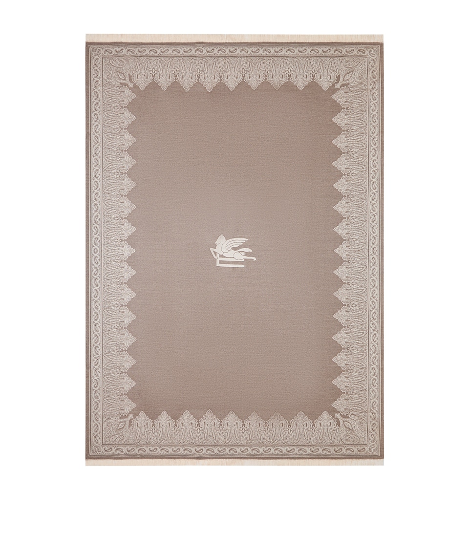 Wool Pervinca Fringed Throw (140cm x 180cm)