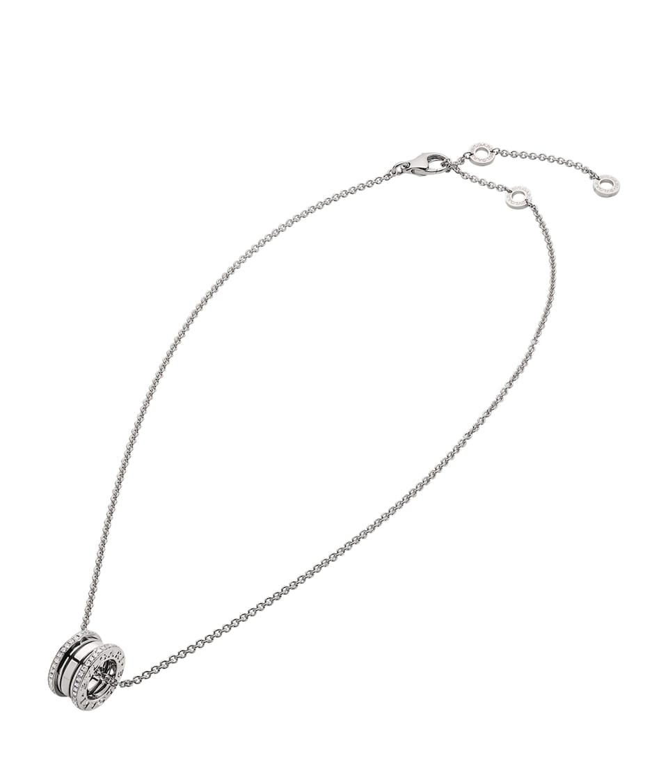 Bvlgari White Gold and Diamond B.zero1 Necklace White Gold
